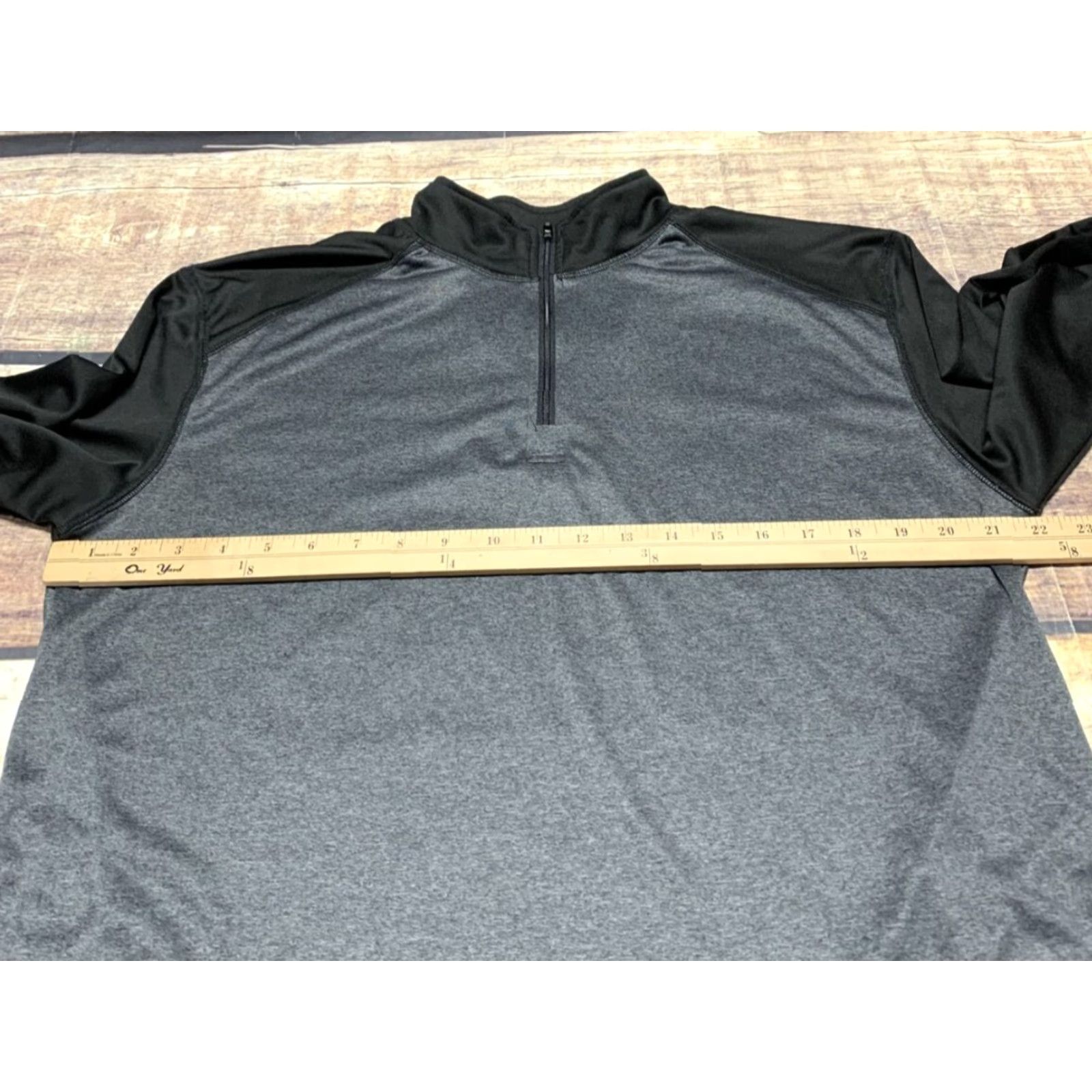 Vintage Badger Sport 1/4 Zip Pullover Shirt Mens Large Black Gray Active Lightweight Casual Sportswear Size US L / EU 52-54 / 3 - 5 Thumbnail
