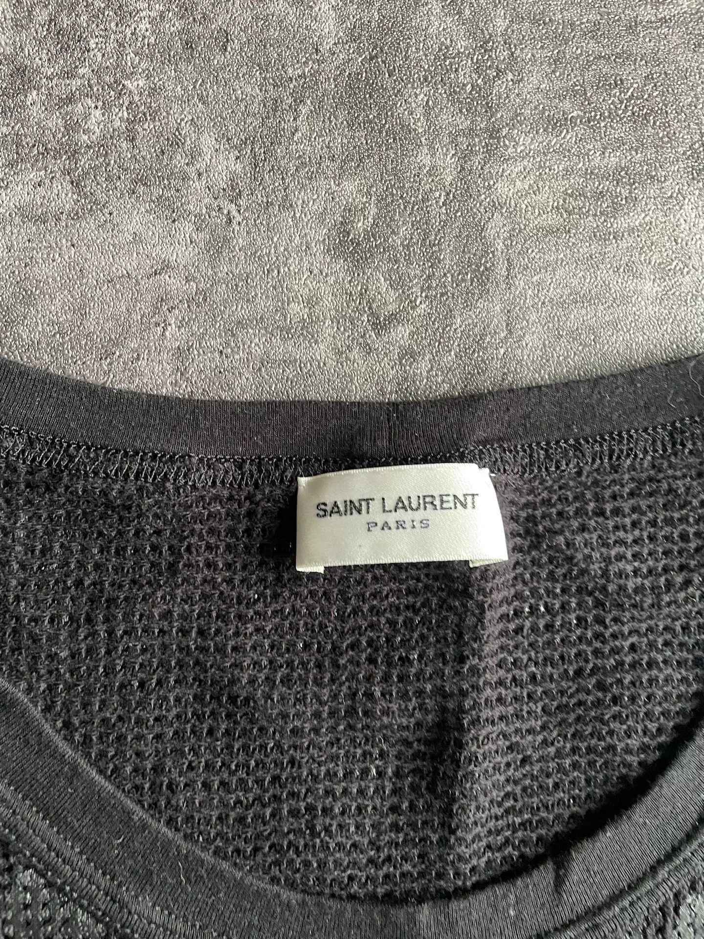 Saint Laurent Paris saint laurent leopard print short sleeve knit. Size L / US 10 / IT 46 - 4 Thumbnail
