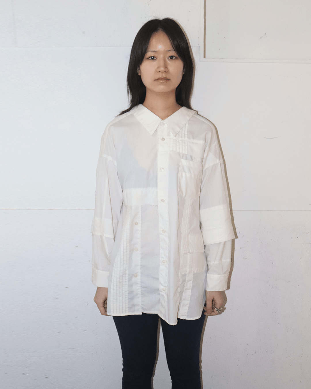 Maison MIHARA YASUHIRO Mihara Yasuhiro "Modified" Patchwork Open Collar Shirt Size ONE SIZE - 2 Thumbnail
