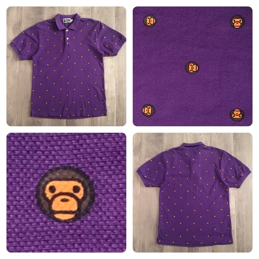 Bape BAPE Milo Monogram Polo Shirt a bathing ape NIGO Size US S / EU 44-46 / 1 - 1 Thumbnail