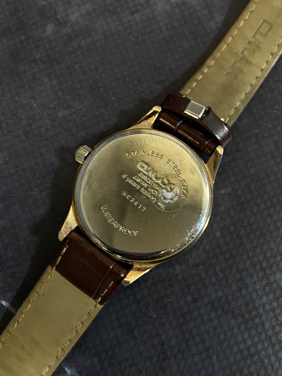 Japanese Brand × Vintage Omax Classic Leather Strap Watch Japanese Brand Size ONE SIZE - 10 Thumbnail