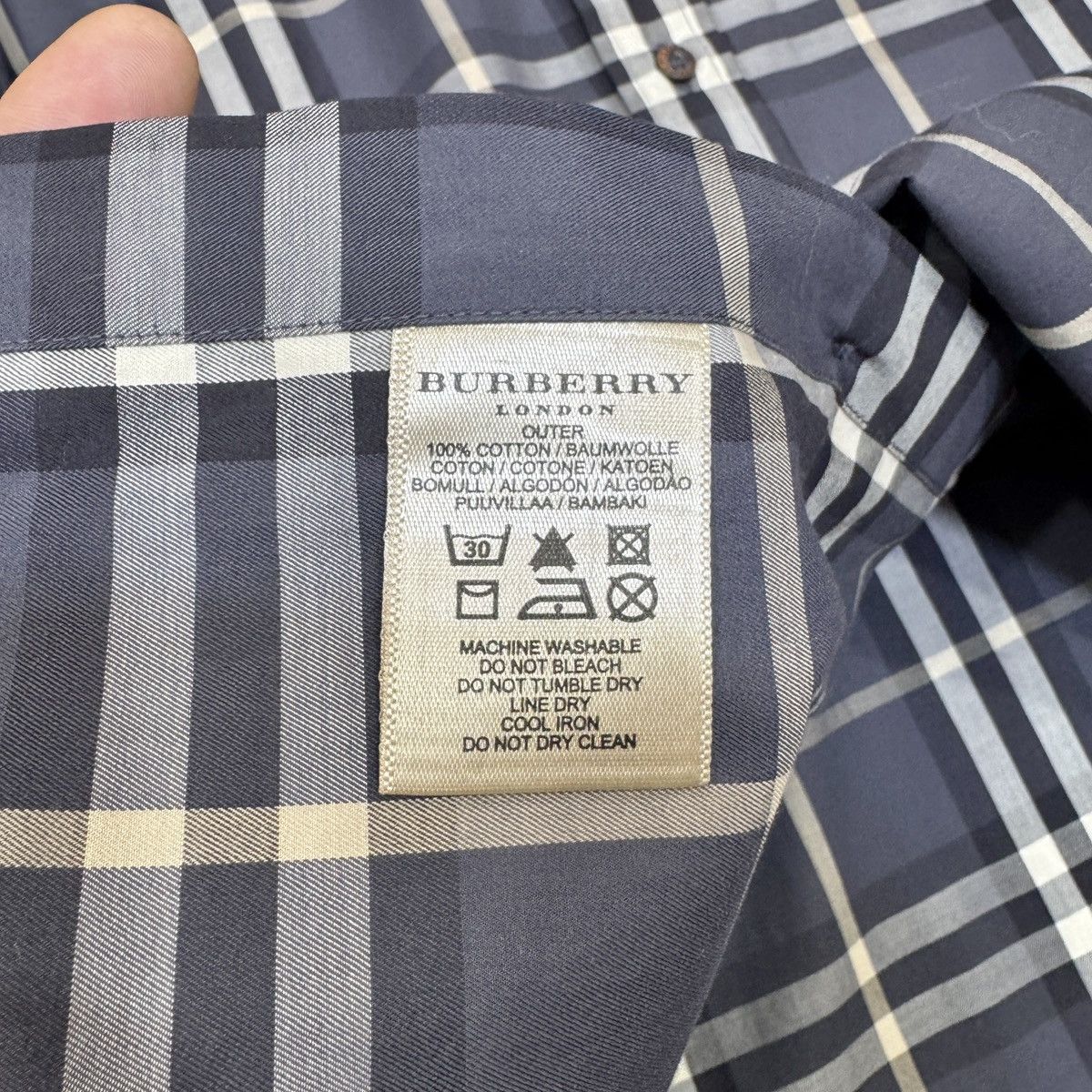 Burberry Burberry Mens Cotton Shirt M size Size US M / EU 48-50 / 2 - 12 Thumbnail