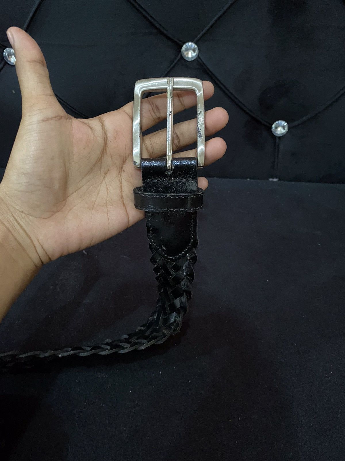 Leather Japanese Brand Braided Leather Buckle Belt Size ONE SIZE - 5 Thumbnail