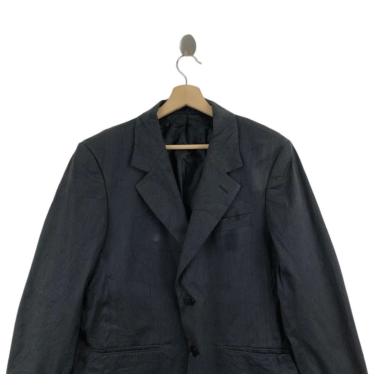 agnes b. Vintage AGNES B. PARIS Homme 2 Button Striped Blazer Sport Size 40R - 2 Thumbnail