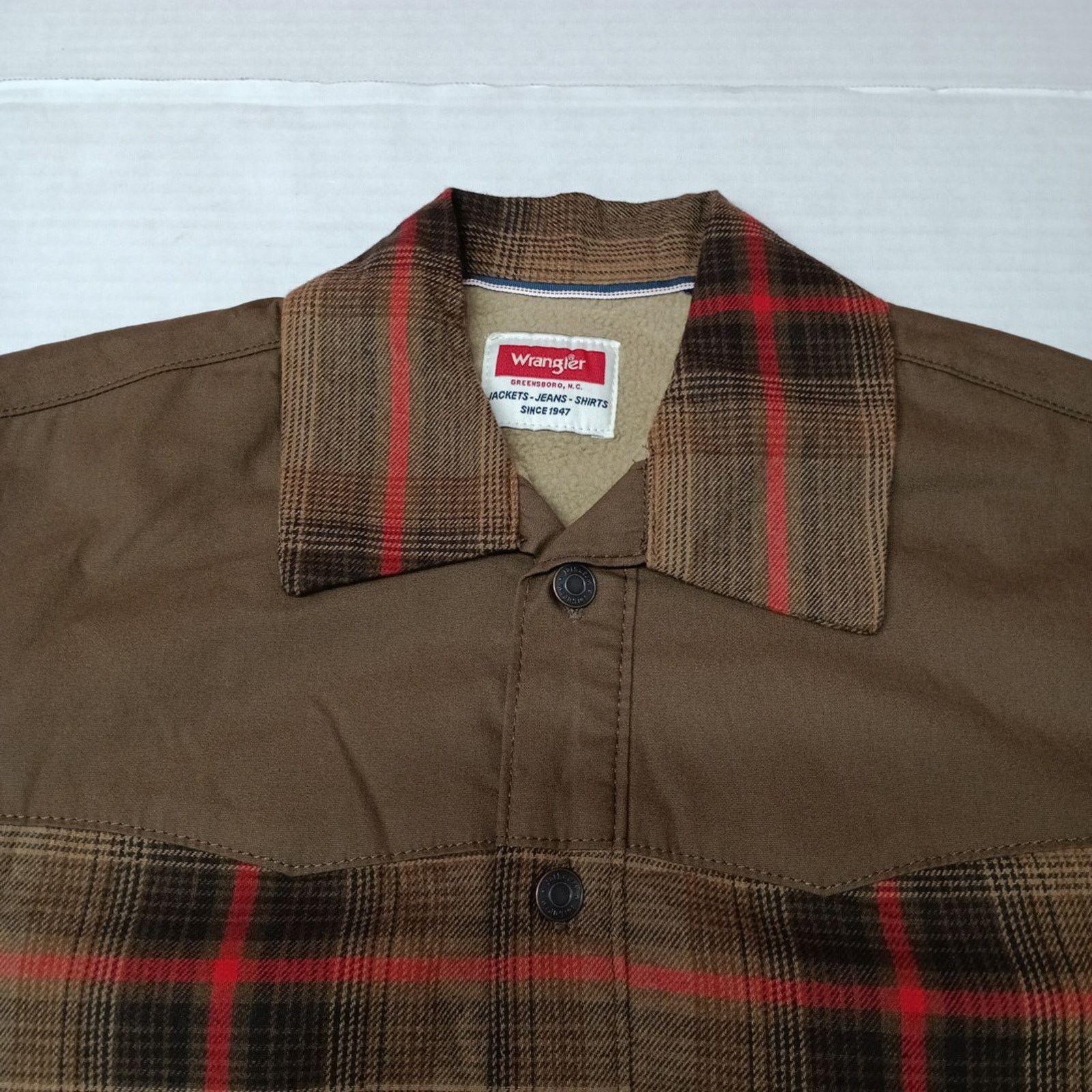 Wrangler Wrangler Big Men's Heavyweight Shacket Jacket Men's S Brown Size US S / EU 44-46 / 1 - 4 Thumbnail
