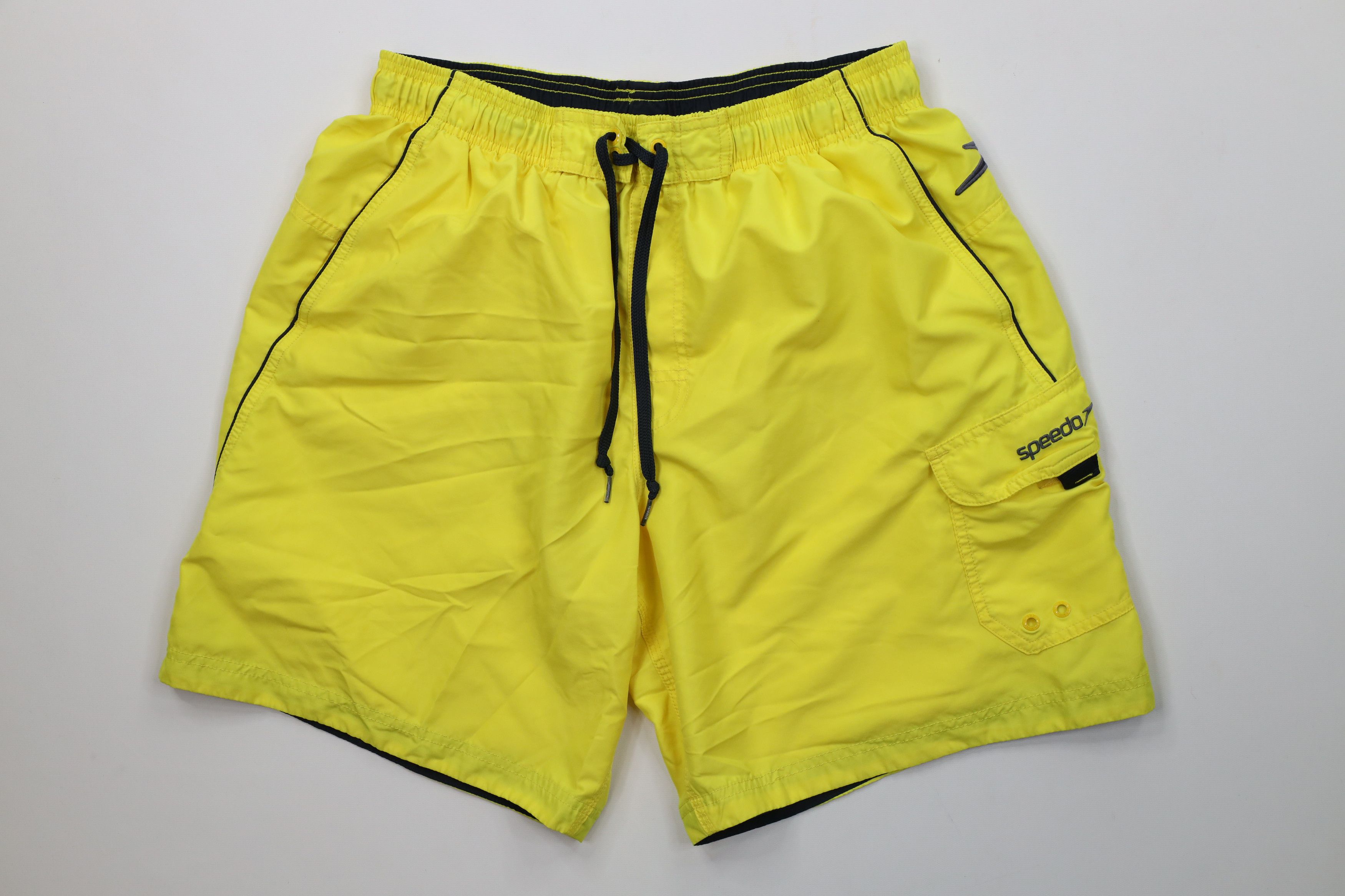 Speedo Vintage Speedo Lined Above Knee Swim Trunks Shorts Yellow Size US 34 / EU 50 - 1 Thumbnail