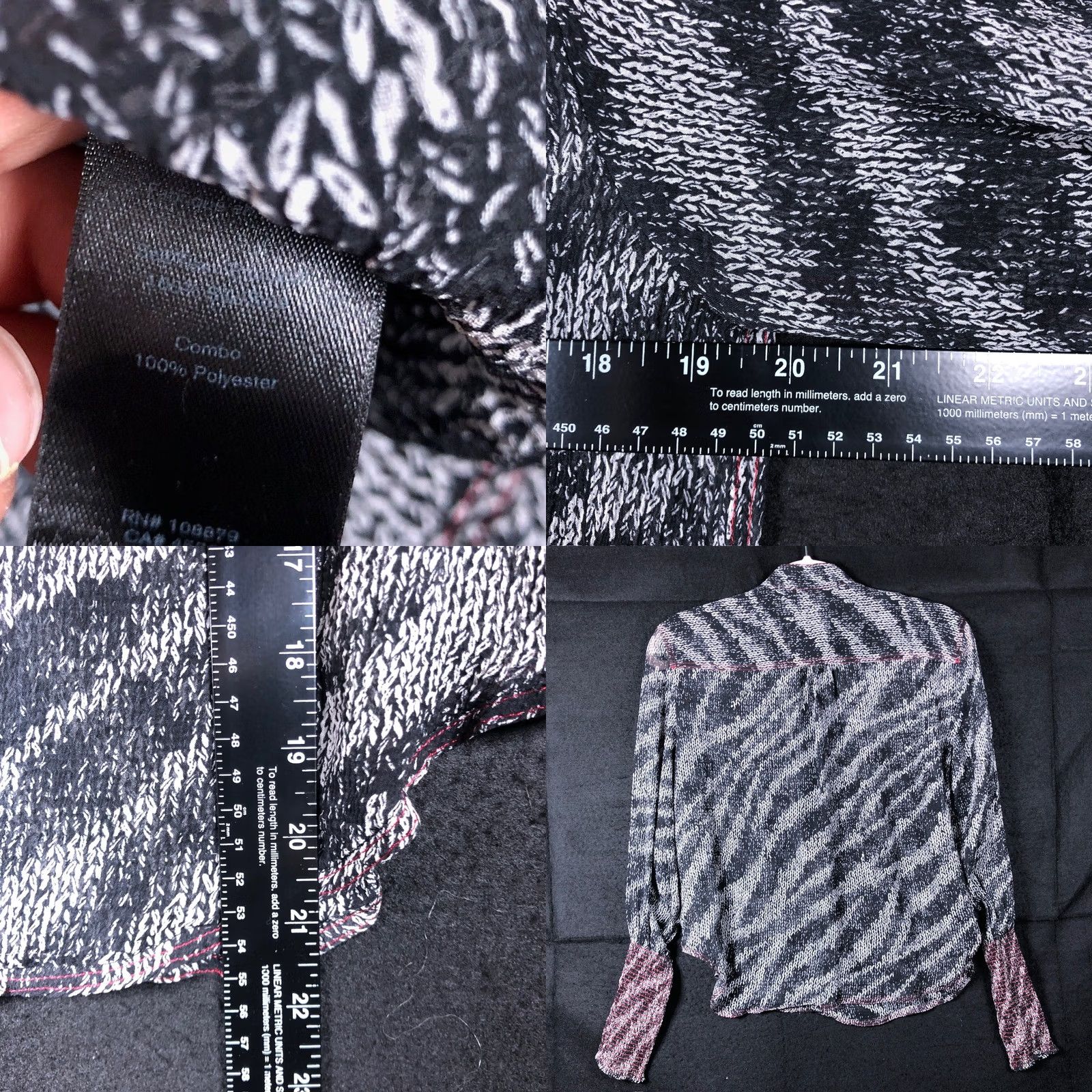 Rag & Bone Rag & Bone Womens Blouse Zebra Print Pullover Henley Maris 100% Silk XS Size XS / US 0-2 / IT 36-38 - 8 Thumbnail