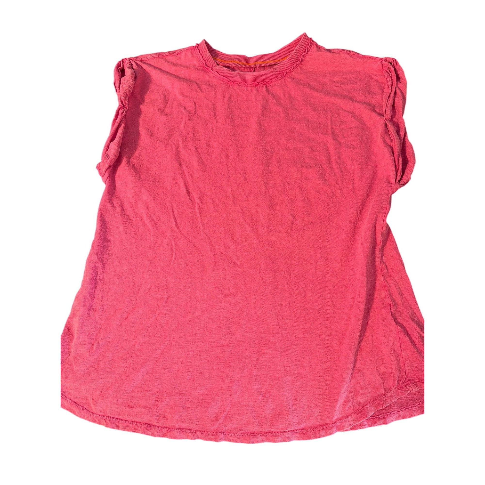 Anthropologie Pilcro Anthropologie Pink Rolled Sleeves Tunic Shirt Sz Larg Size L / US 10 / IT 46 - 1 Thumbnail