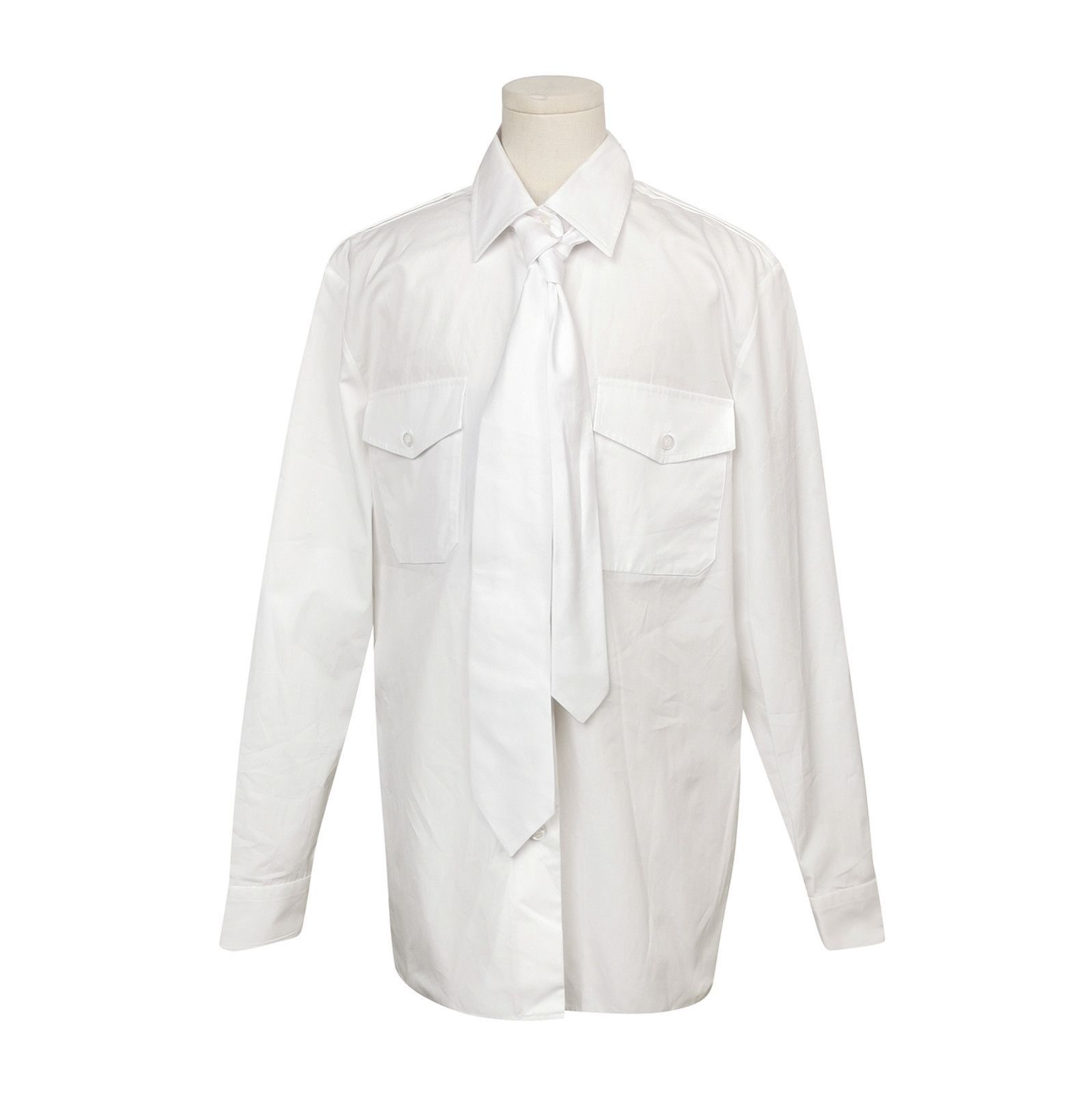 Prada Prada Classic Cotton White Dress Shirt . Size L / US 10 / IT 46 - 1 Thumbnail