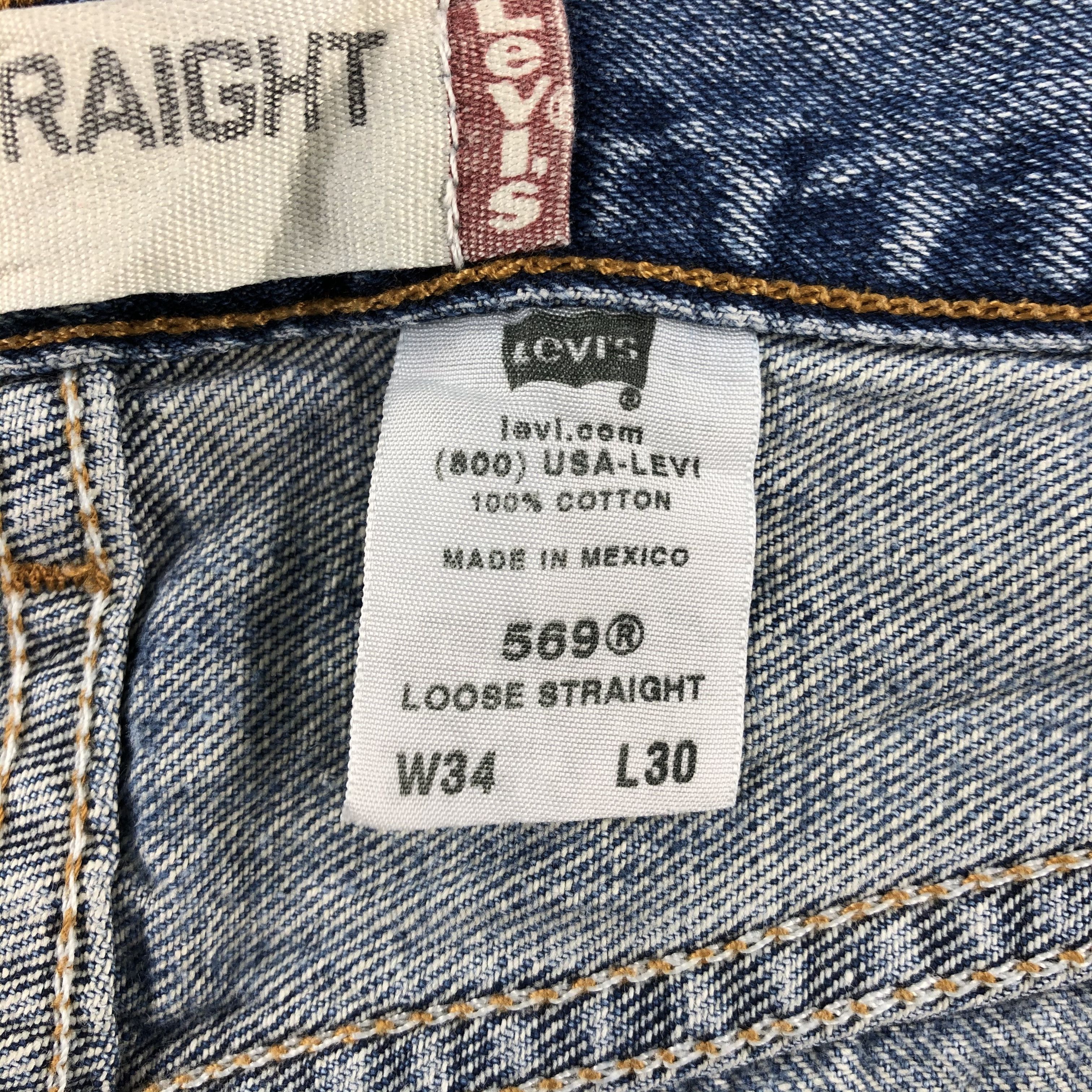 Levi's Vintage Blue Wash Levis 569 Jeans-J2470 Size US 35 - 14 Thumbnail