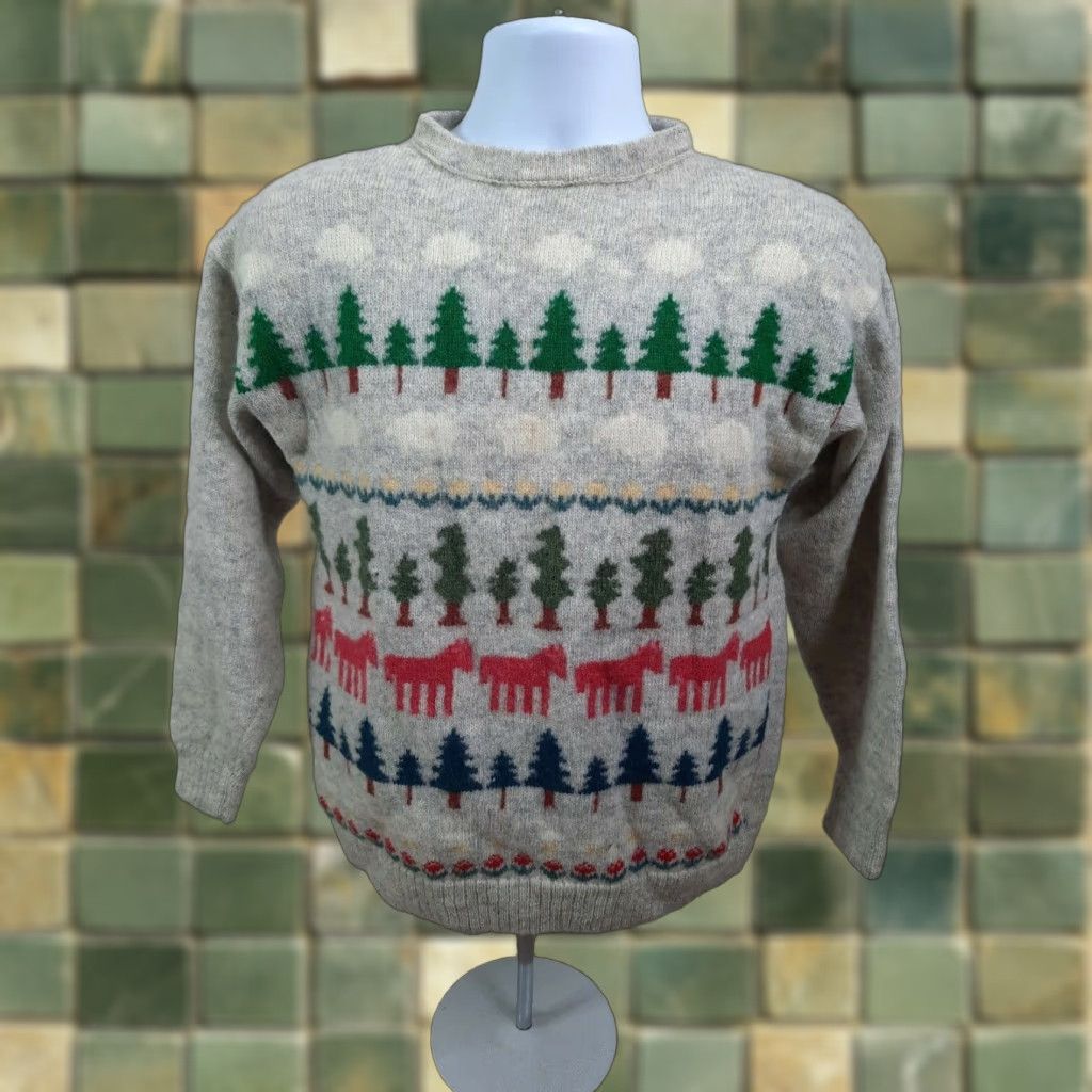 Vintage VINTAGE The Irish Scene Sweater Mens Small Pullover Wool Gray Crewneck S7M Size US S / EU 44-46 / 1 - 1 Thumbnail