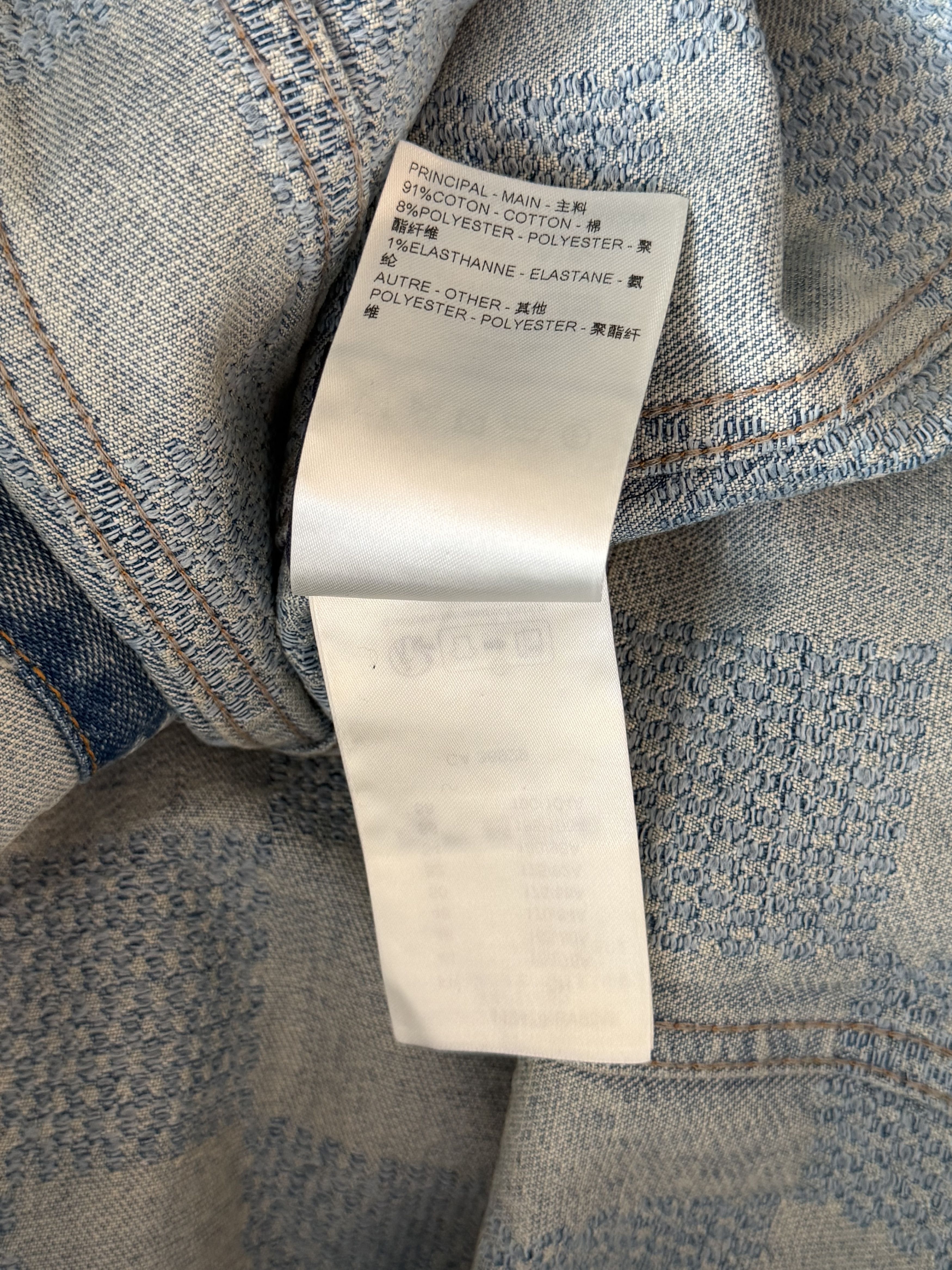 Louis Vuitton Louis Vuitton Blue Embellished Damier Denim Jacket Size US M / EU 48-50 / 2 - 5 Thumbnail