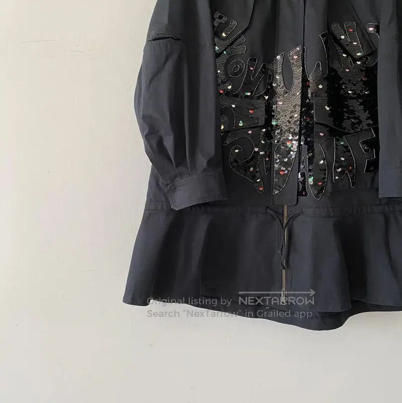 Valentino Valentino Black Cotton Mid-Length Women's Trench Coat . Size M / US 6-8 / IT 42-44 - 4 Thumbnail