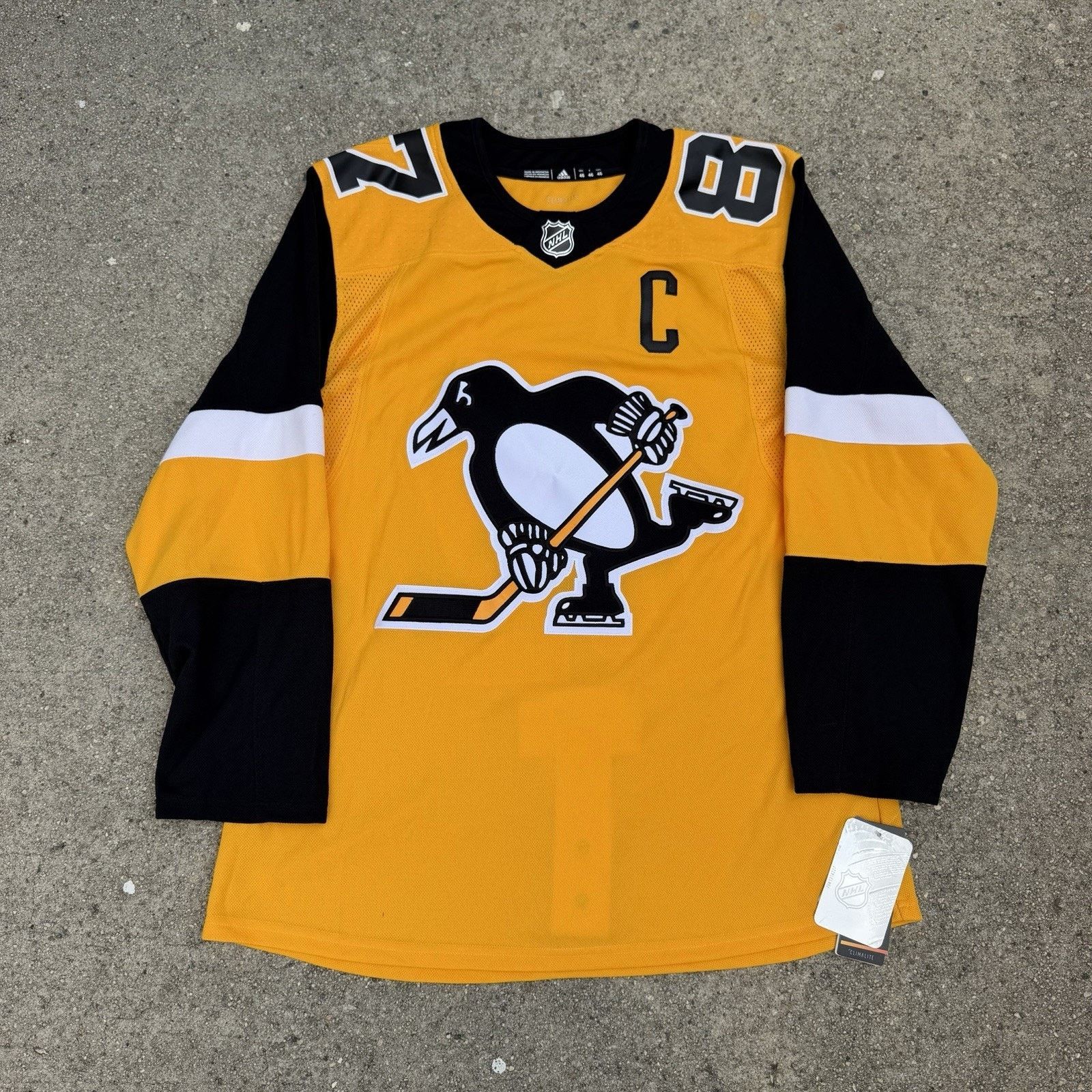 Adidas × NHL NWT Adidas Pittsburgh Penguins Sidney Crosby Jersey Sz 46 Size US L / EU 52-54 / 3 - 3 Thumbnail