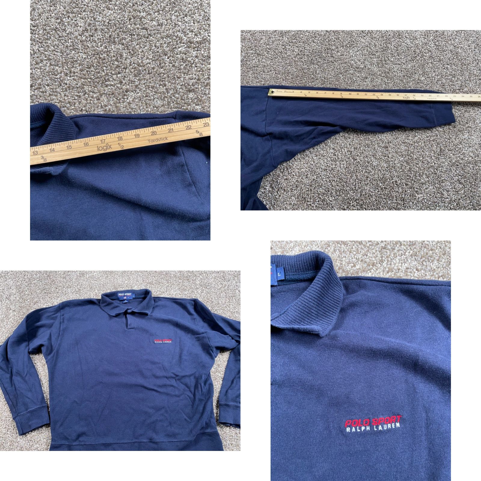 Vintage VINTAGE Polo Sport Sweatshirt Adult Large Dark Blue Embroidered USA 90s Mens Size US L / EU 52-54 / 3 - 8 Thumbnail