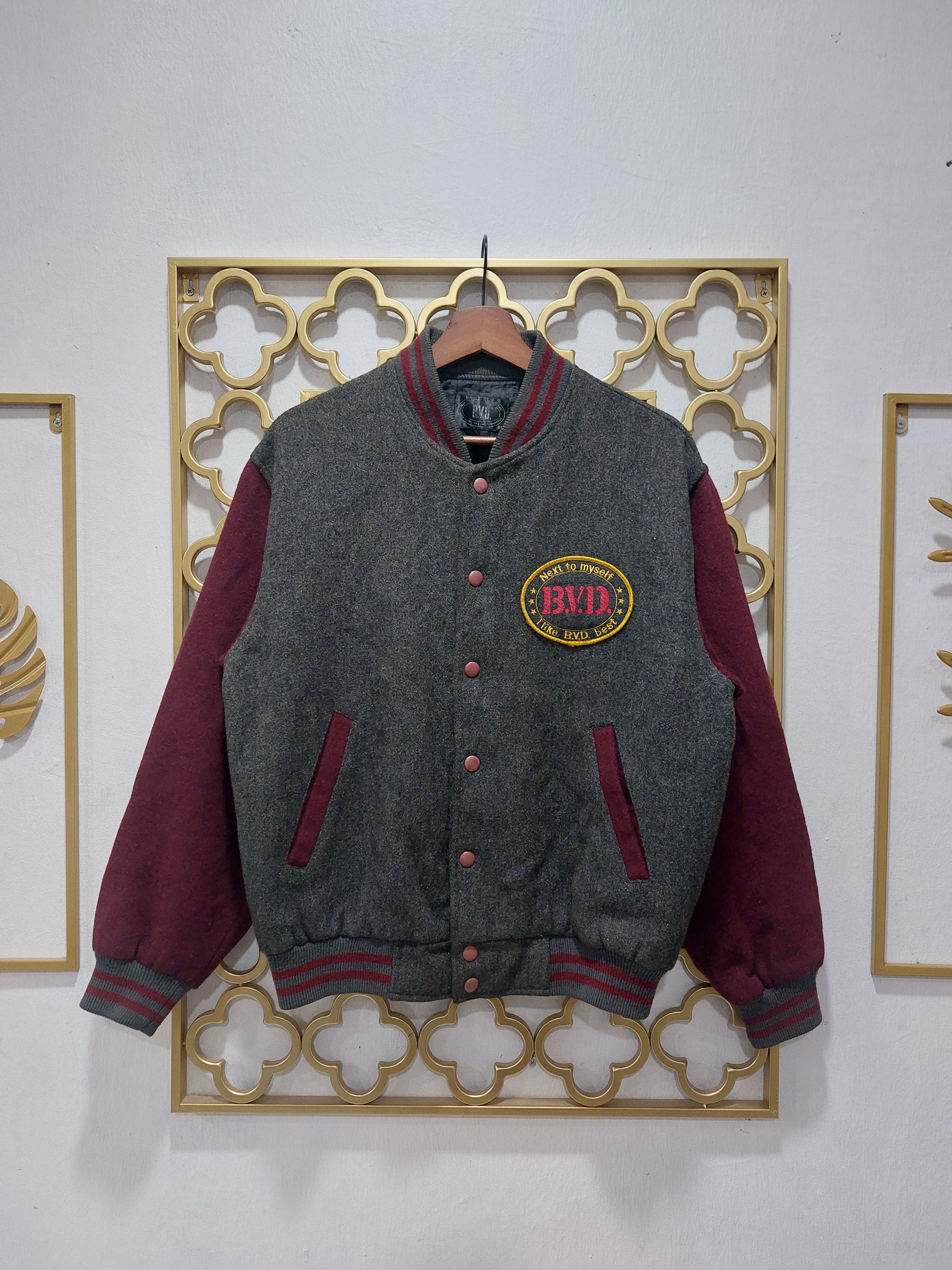 Japanese Brand Vintage BVD Varsity Wool Jacket Size US M / EU 48-50 / 2 - 1 Thumbnail