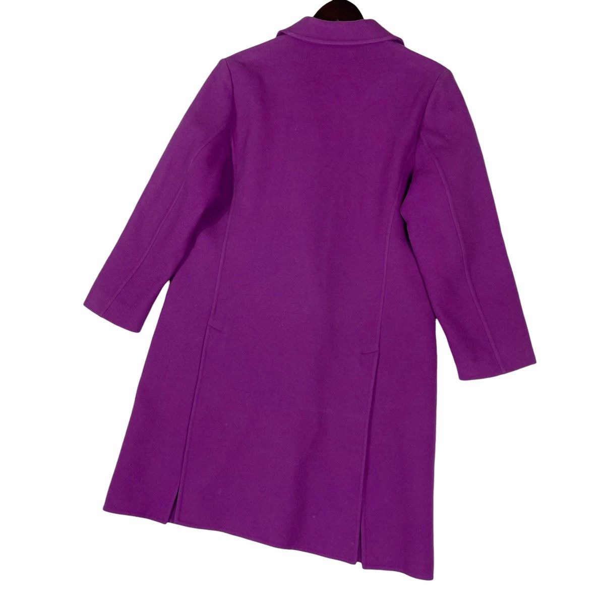 Salvatore Ferragamo Vintage Salvatore Ferragamo Purple Wool Coat Size XS / US 0-2 / IT 36-38 - 10 Thumbnail