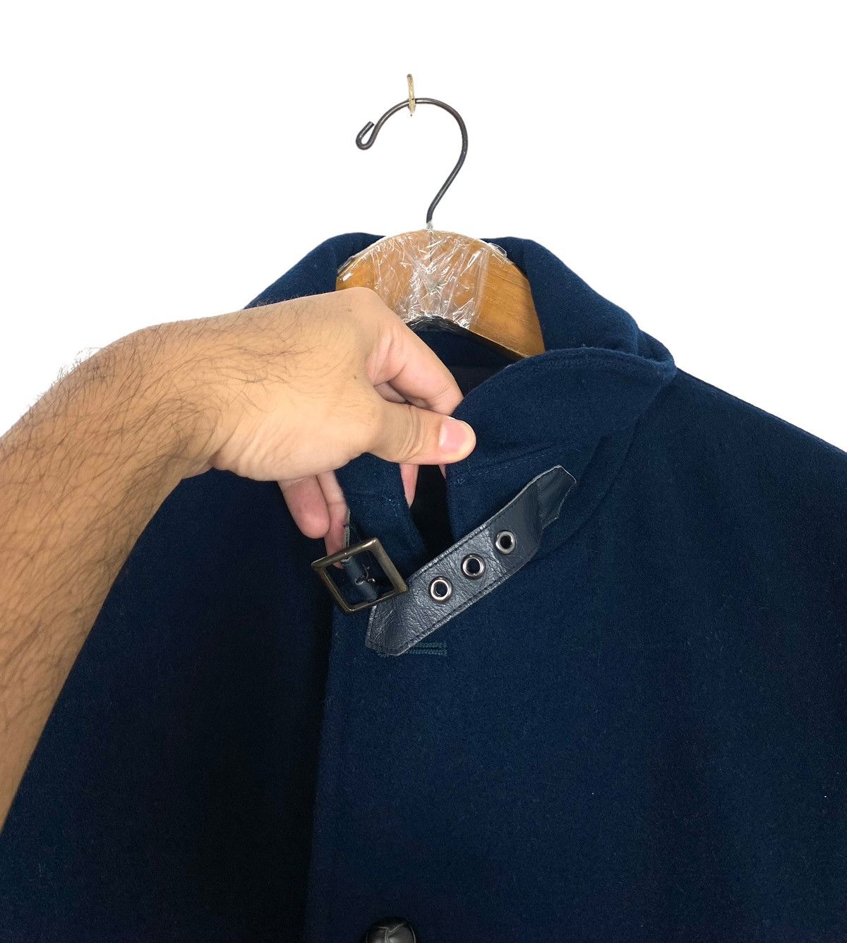 Tornado Mart Rare‼️ Tornado Mart Wool Coat Collar Belt Cowhide Size US M / EU 48-50 / 2 - 5 Thumbnail