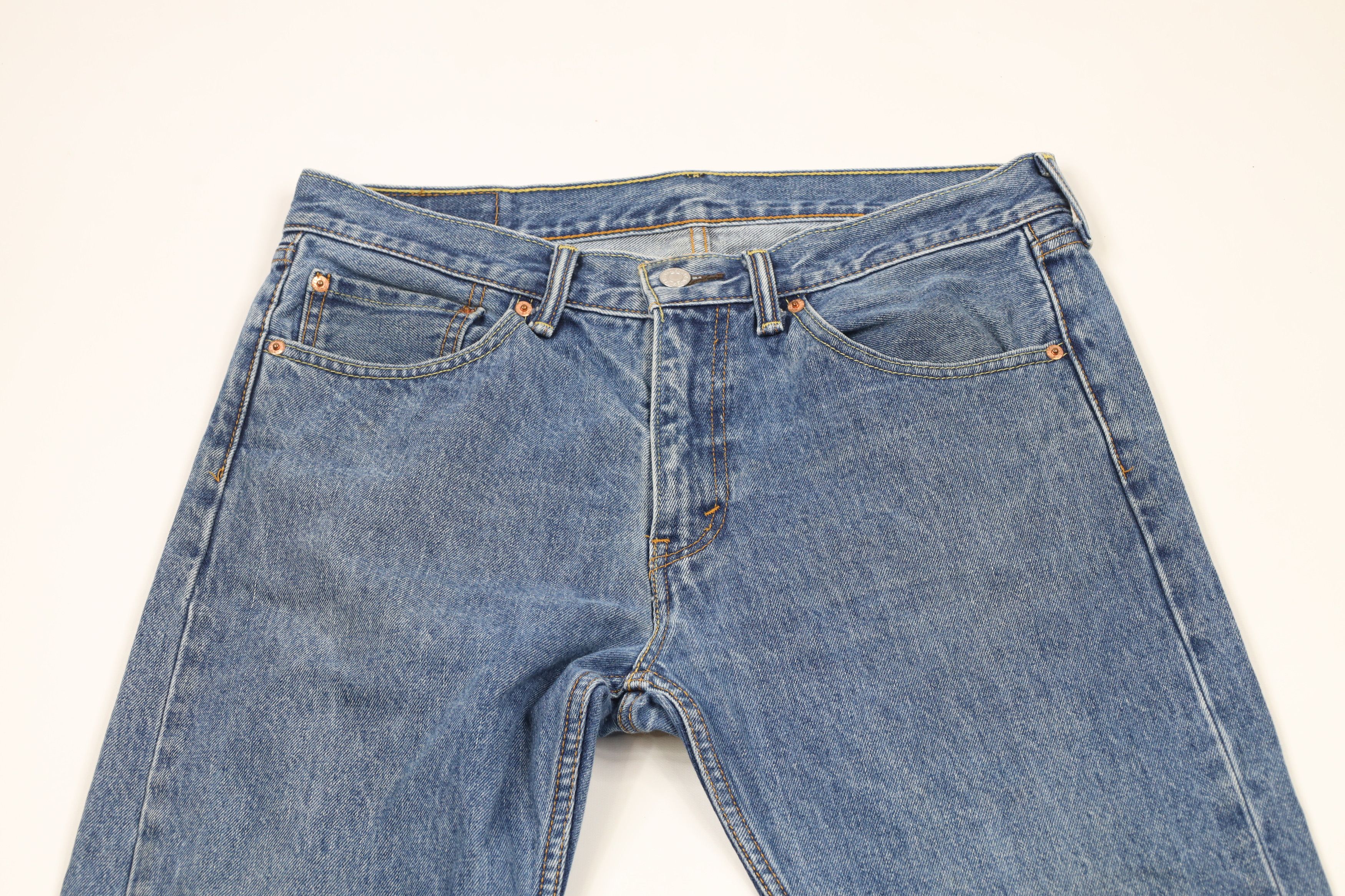Levi's × Vintage Vintage Y2K Levis 505 Regular Fit Denim Jeans Blue Cotton Size US 33 - 2 Thumbnail