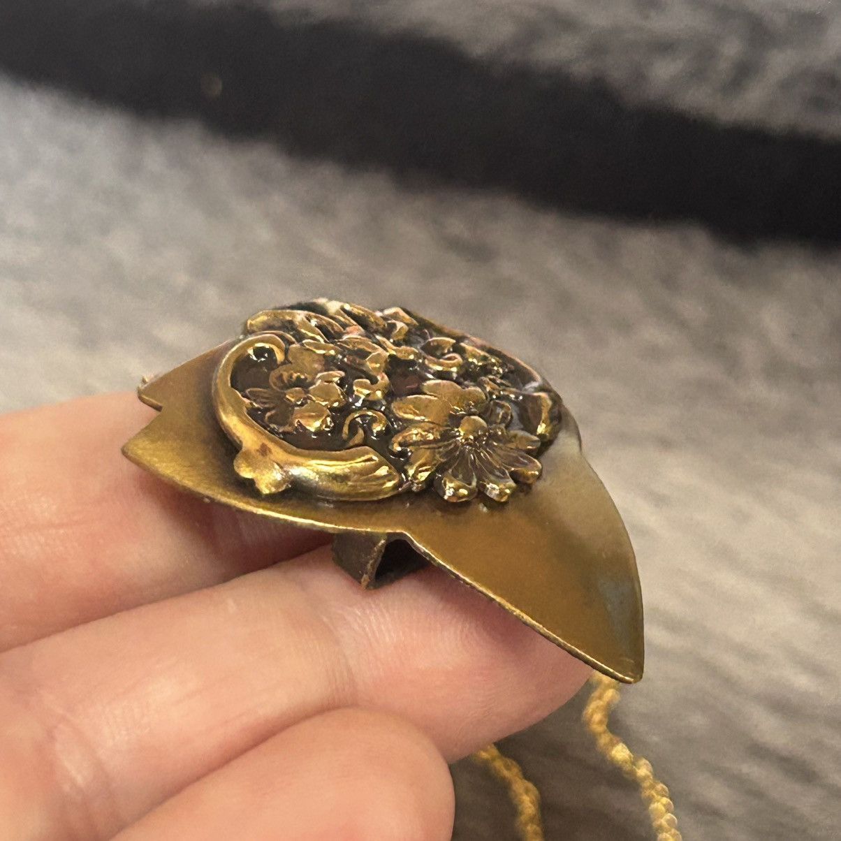 Handmade Handcrafted antique belt buckle pendant on chain necklace Size ONE SIZE - 6 Thumbnail