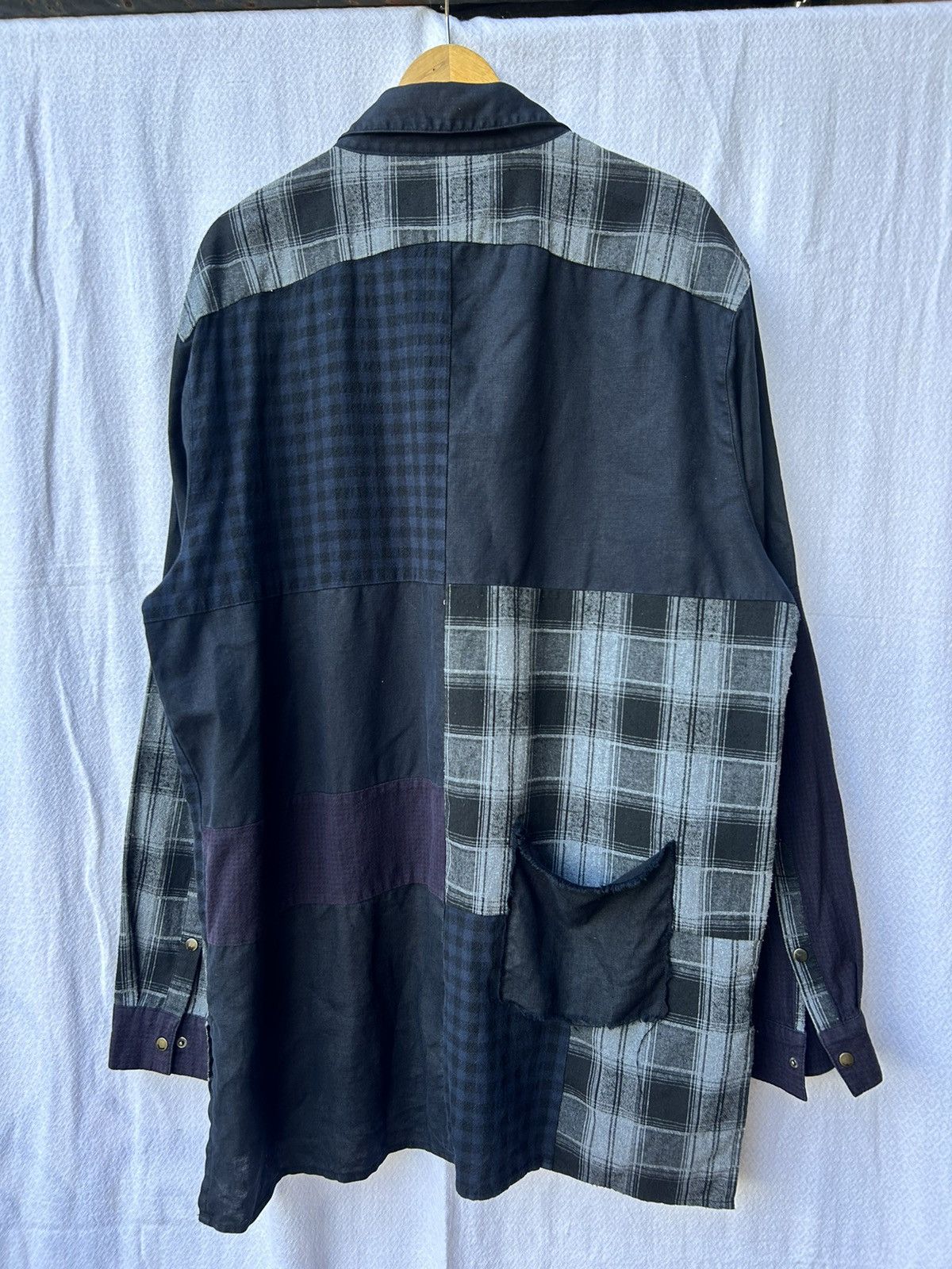Hysteric Glamour 💸BINDINGOFFER💸Japanese patchwork oversized shirt Size US XL / EU 56 / 4 - 2 Thumbnail
