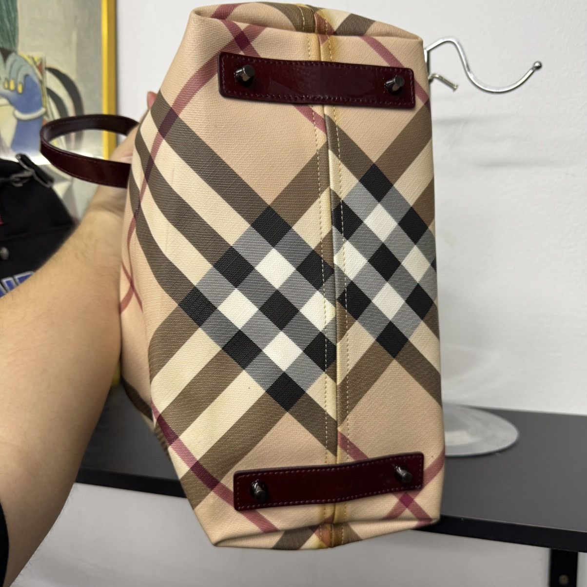 Burberry Vintage Burberry Nova Check Top Handle Bag Size ONE SIZE - 12 Thumbnail