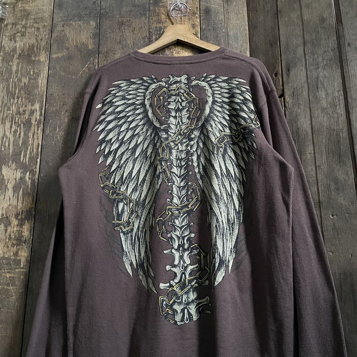 Affliction Vintage MMA Elite Skeleton Punk y2k Thermal Longsleeve Tee Size US XL / EU 56 / 4 - 4 Thumbnail