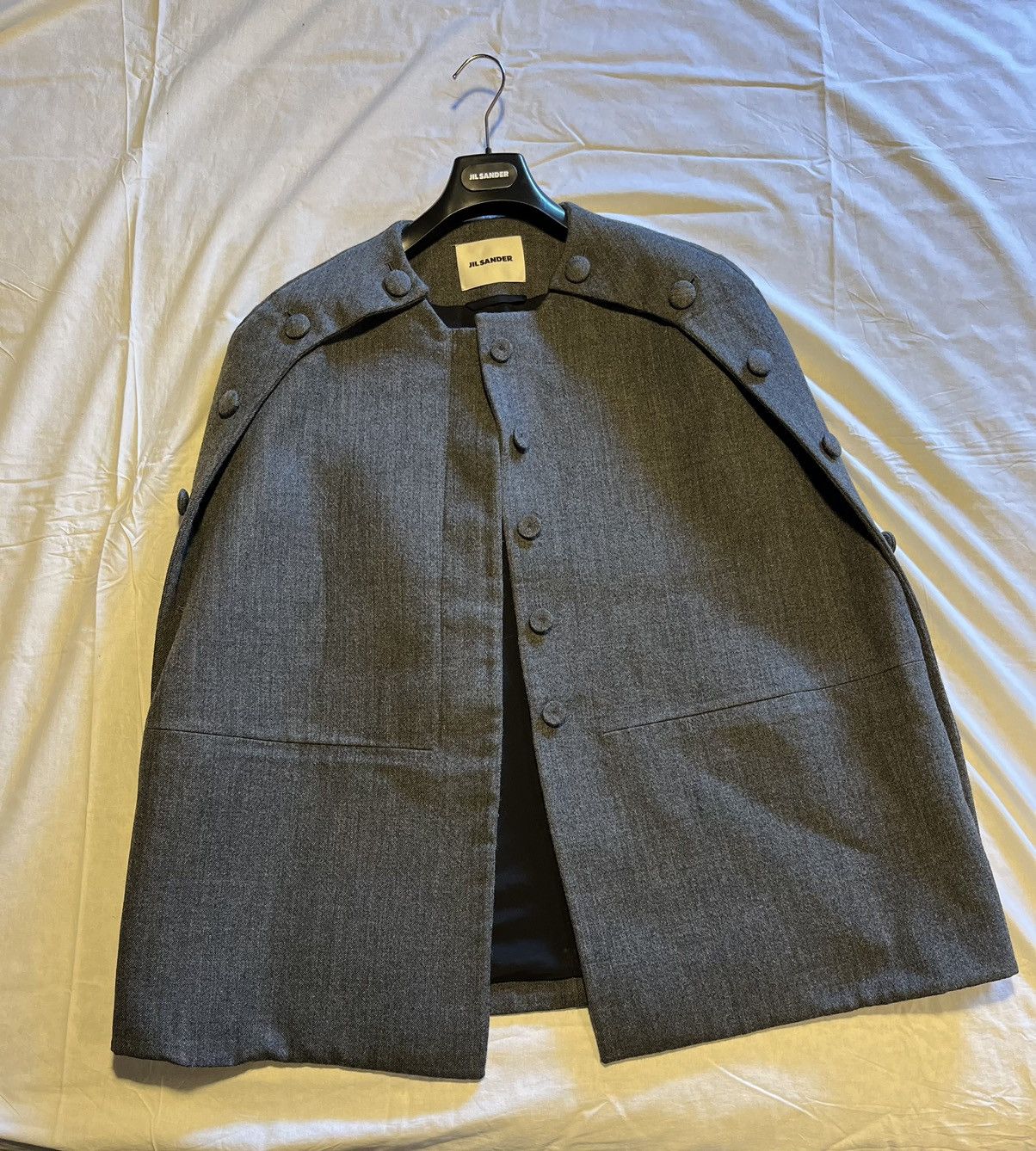 Jil Sander Jil Sander wool cape. Size L / US 10 / IT 46 - 2 Thumbnail