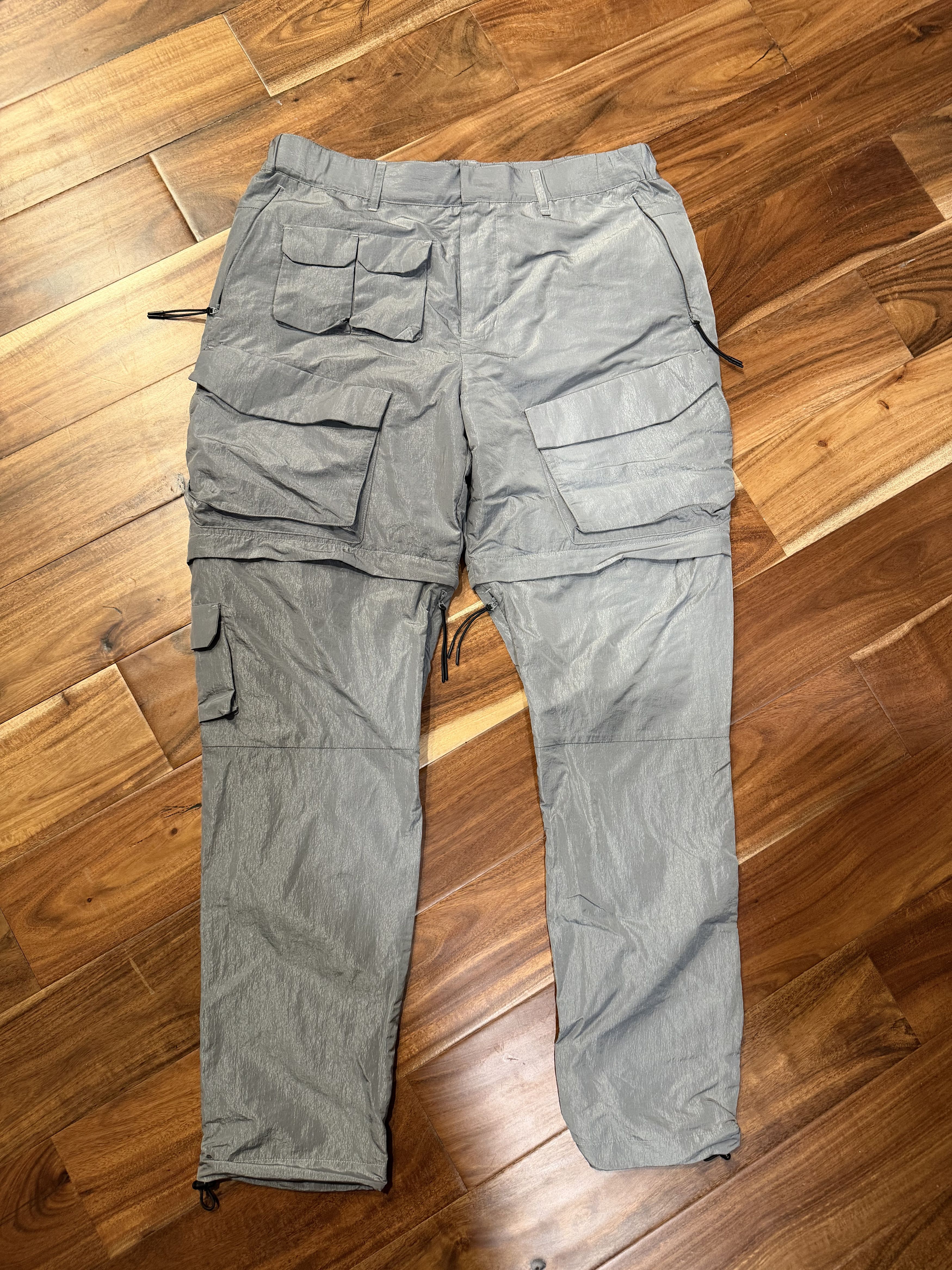 Other Wrinkle Nylon Convertible Cargo Pants - Silver Size US 33 - 1 Thumbnail