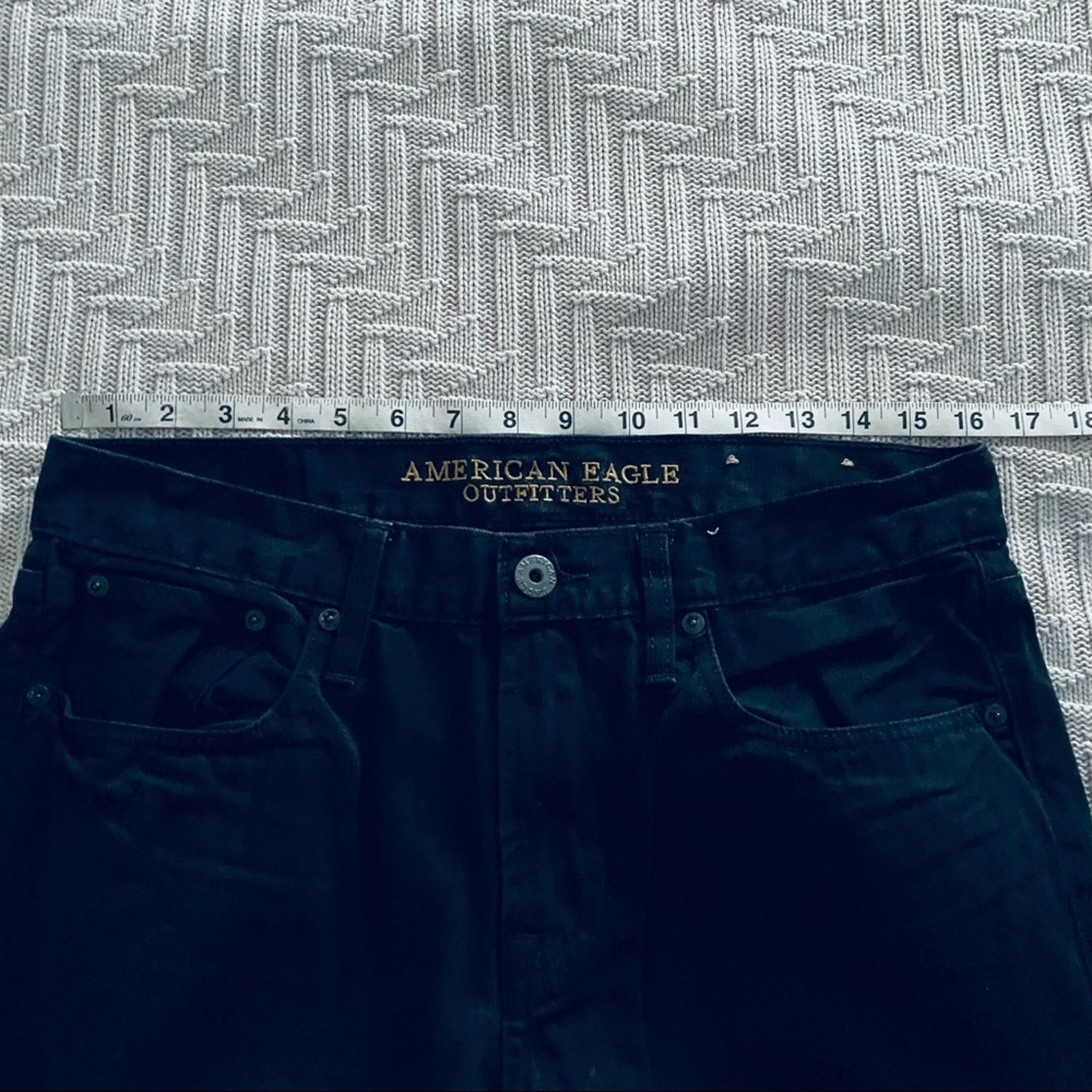 American Eagle Outfitters American Eagle black slim straight jeans Size US 31 - 7 Thumbnail