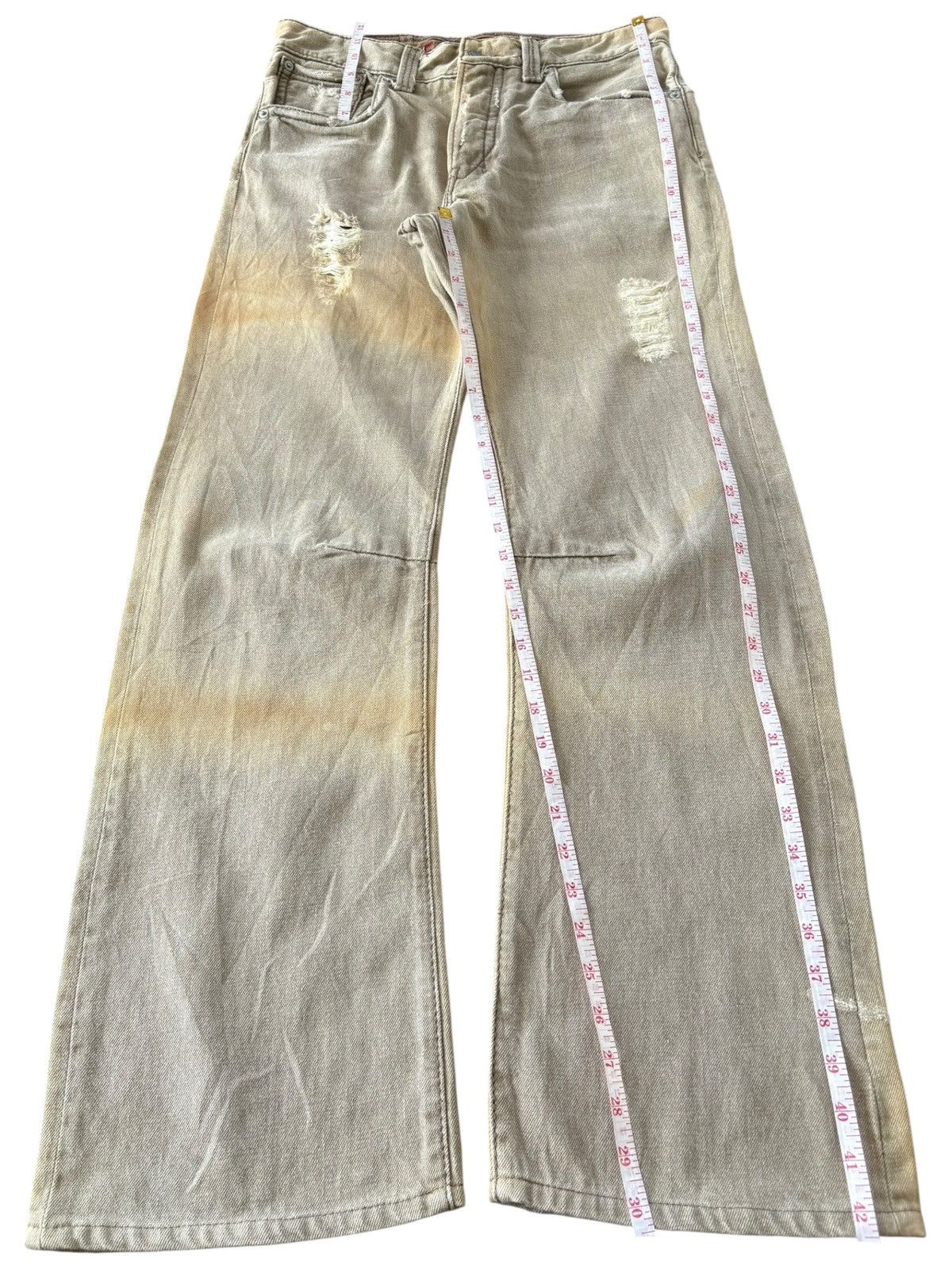 Tornado Mart Vintage Japanese Flash Report Curved Leg Bootcut Jeans Size US 31 - 10 Thumbnail