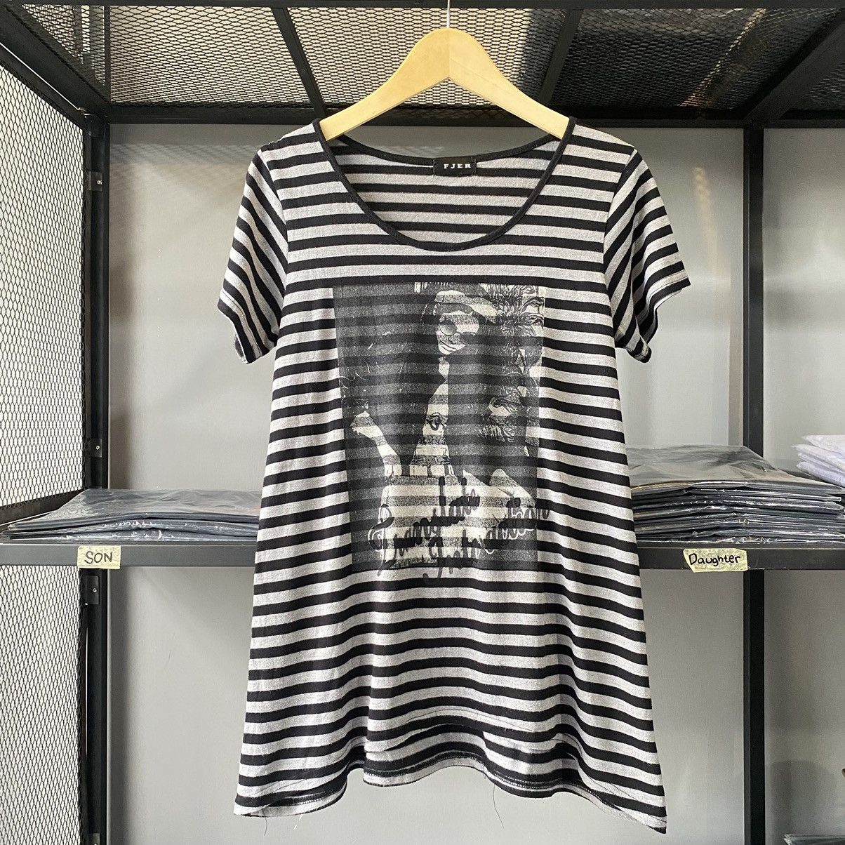Hysteric Glamour × If Six Was Nine × Japanese Brand Fjer Striped Edgy Grunge Hysteric Glamour Style Tees Size US L / EU 52-54 / 3 - 1 Thumbnail