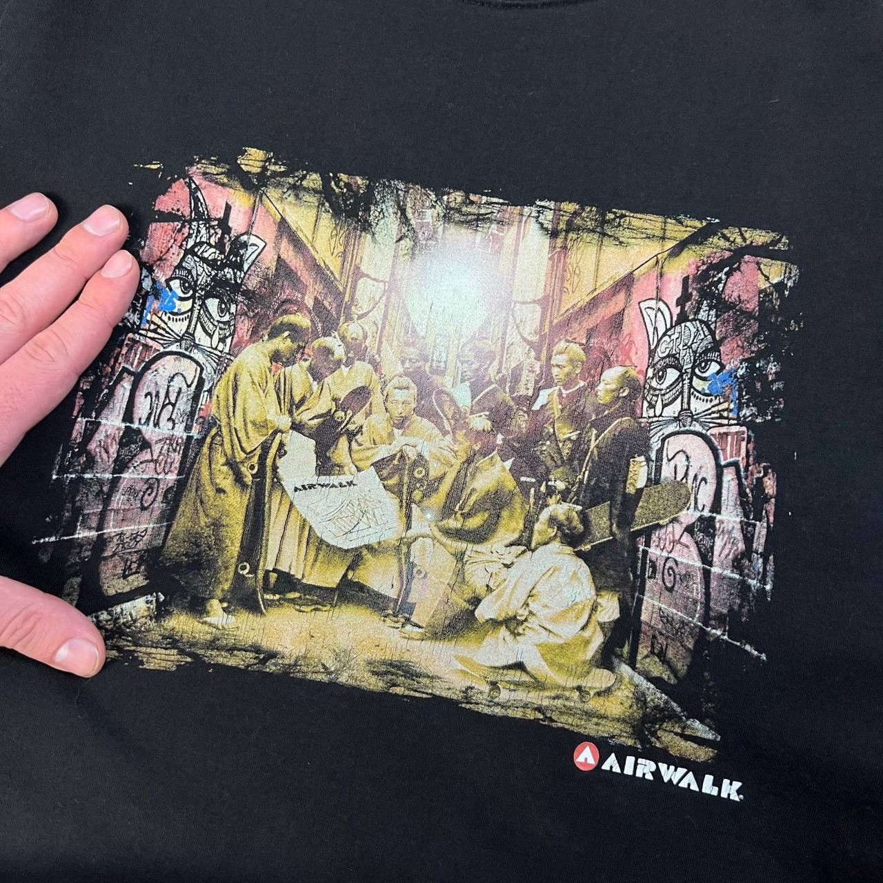 Airwalk Airwalk Vintage Y2k Graffiti Style Big Logo T-Shirt 1TS113 Size US L / EU 52-54 / 3 - 3 Thumbnail