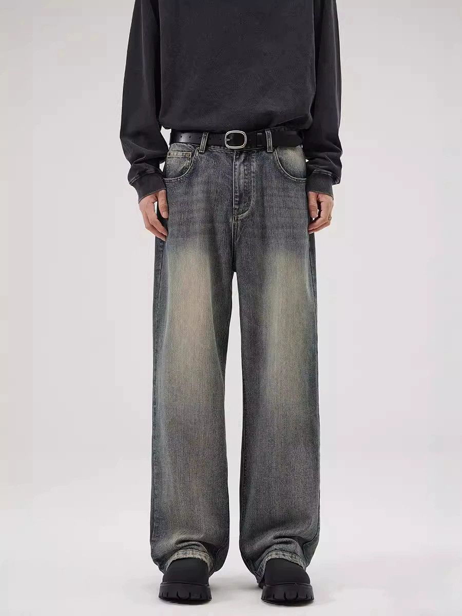 Vintage Men's distressed straight baggy casual loose flared jeans Size US 32 / EU 48 - 2 Thumbnail