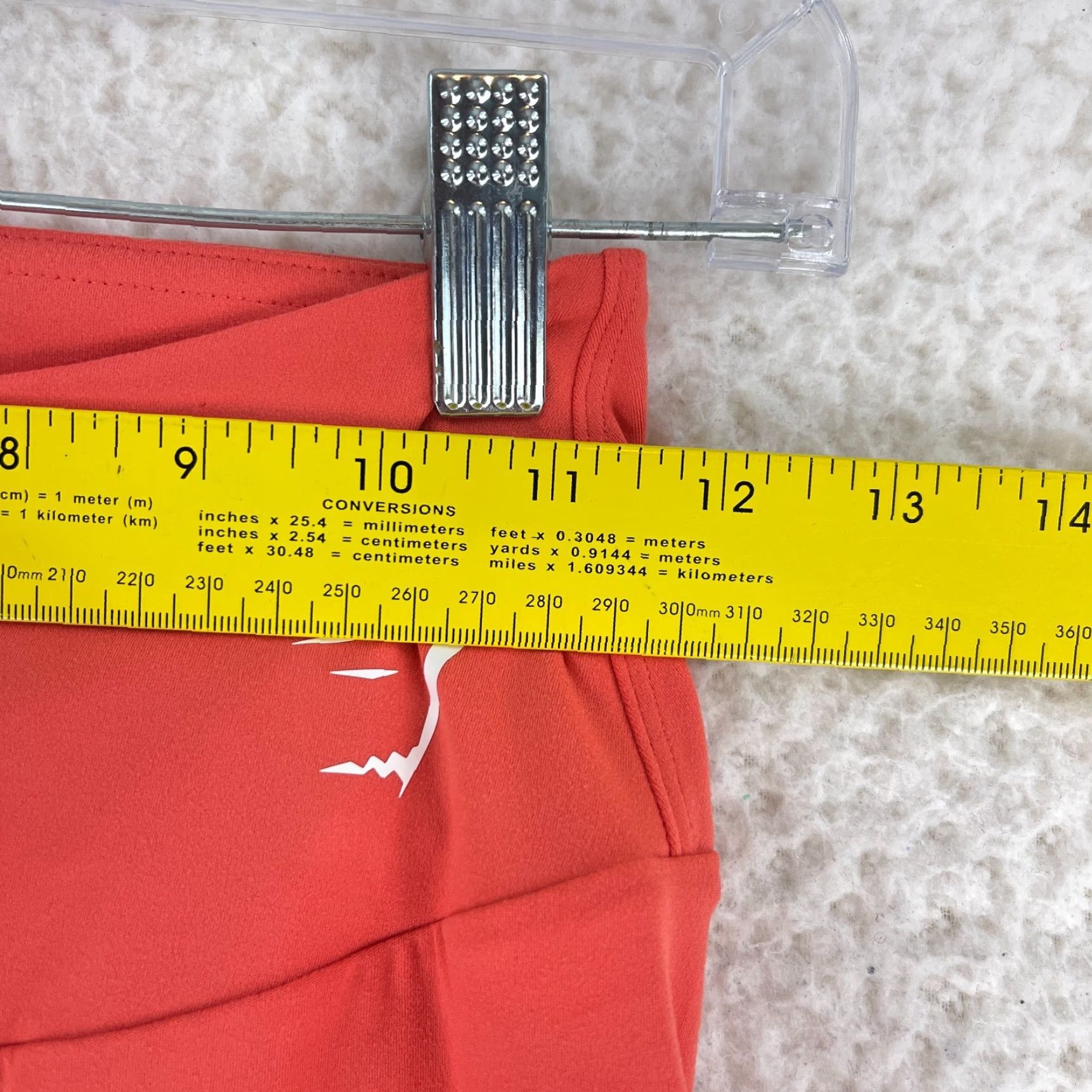 Gymshark Gymshark Leggings Womens Medium Orange Mid-Rise Calf Length Pull On Athletic Style Cropped Inseam 14" Casual Fit Mens Womens Girls Size 32" / US 10 / IT 46 - 4 Thumbnail