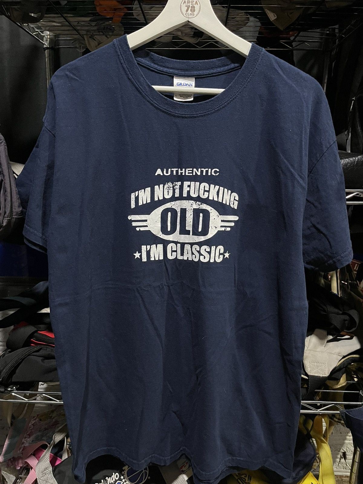 Vintage Authentic I’m Not Fuking Old I’m Classic Funny Text Tee 00s Size US L / EU 52-54 / 3 - 1 Thumbnail