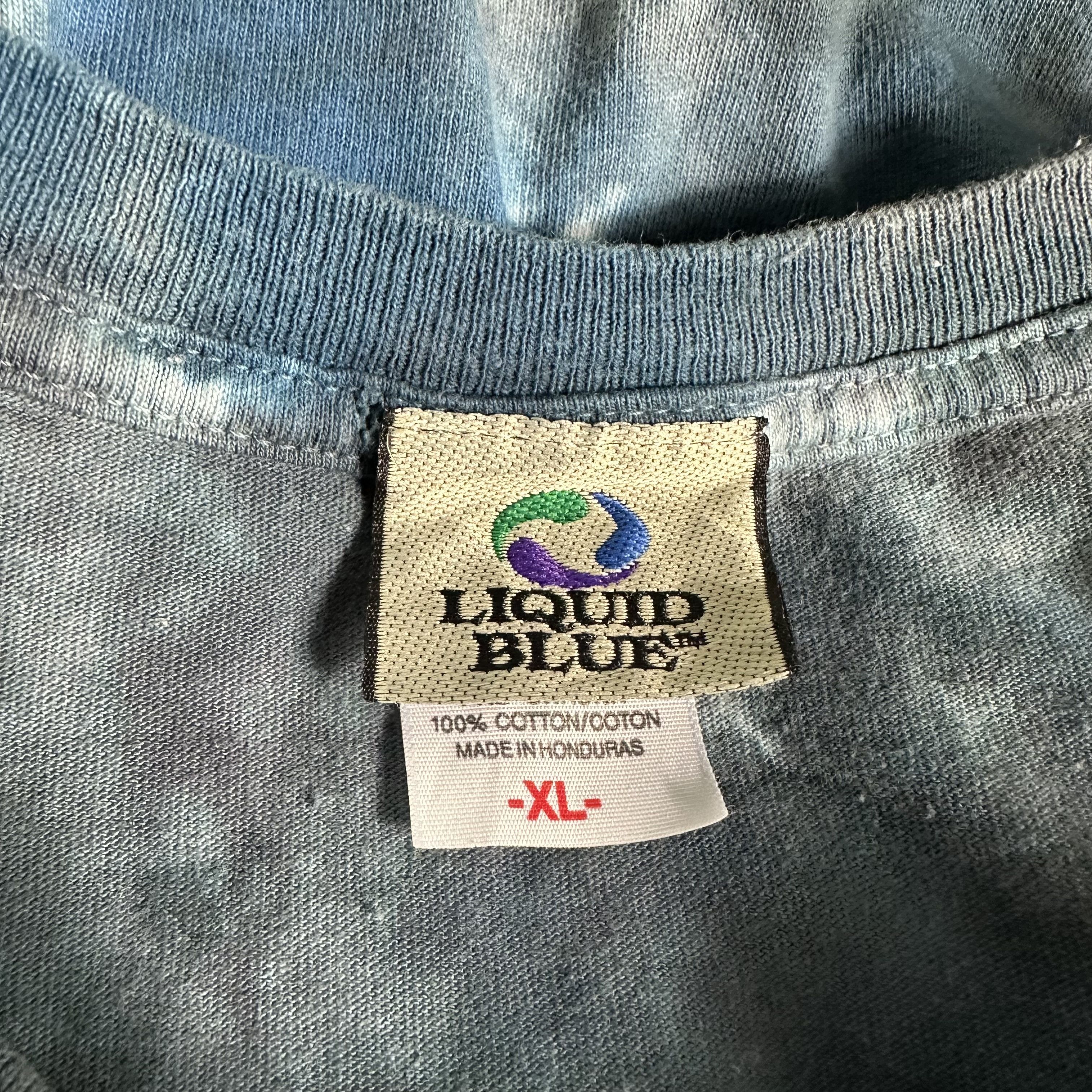 Liquid Blue 🔥RARE🔥Liquid Blue 2009 Skull Guitar OVP Tie Dye T-shirt Size US XL / EU 56 / 4 - 5 Thumbnail