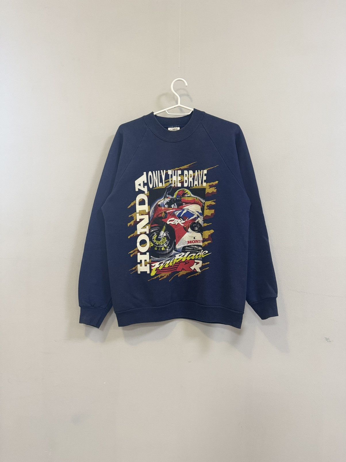 Vintage Vintage 90s HONDA Racing Moto Big Logo Sweatshirt Size US M / EU 48-50 / 2 - 1 Thumbnail