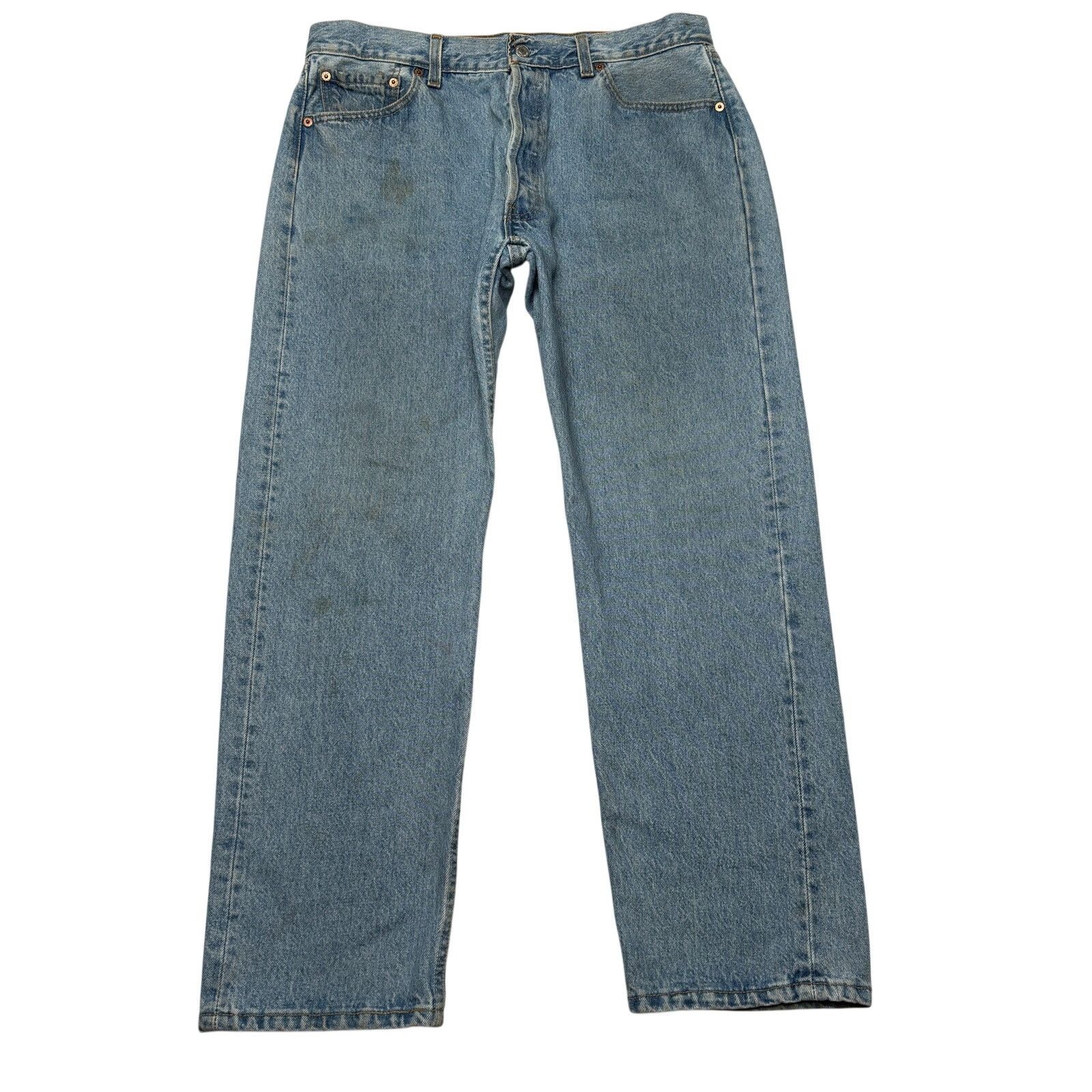 Levi's Vintage 90s Levi's 501 Straight Leg Jeans 33x29 Made in USA Size US 33 - 1 Thumbnail