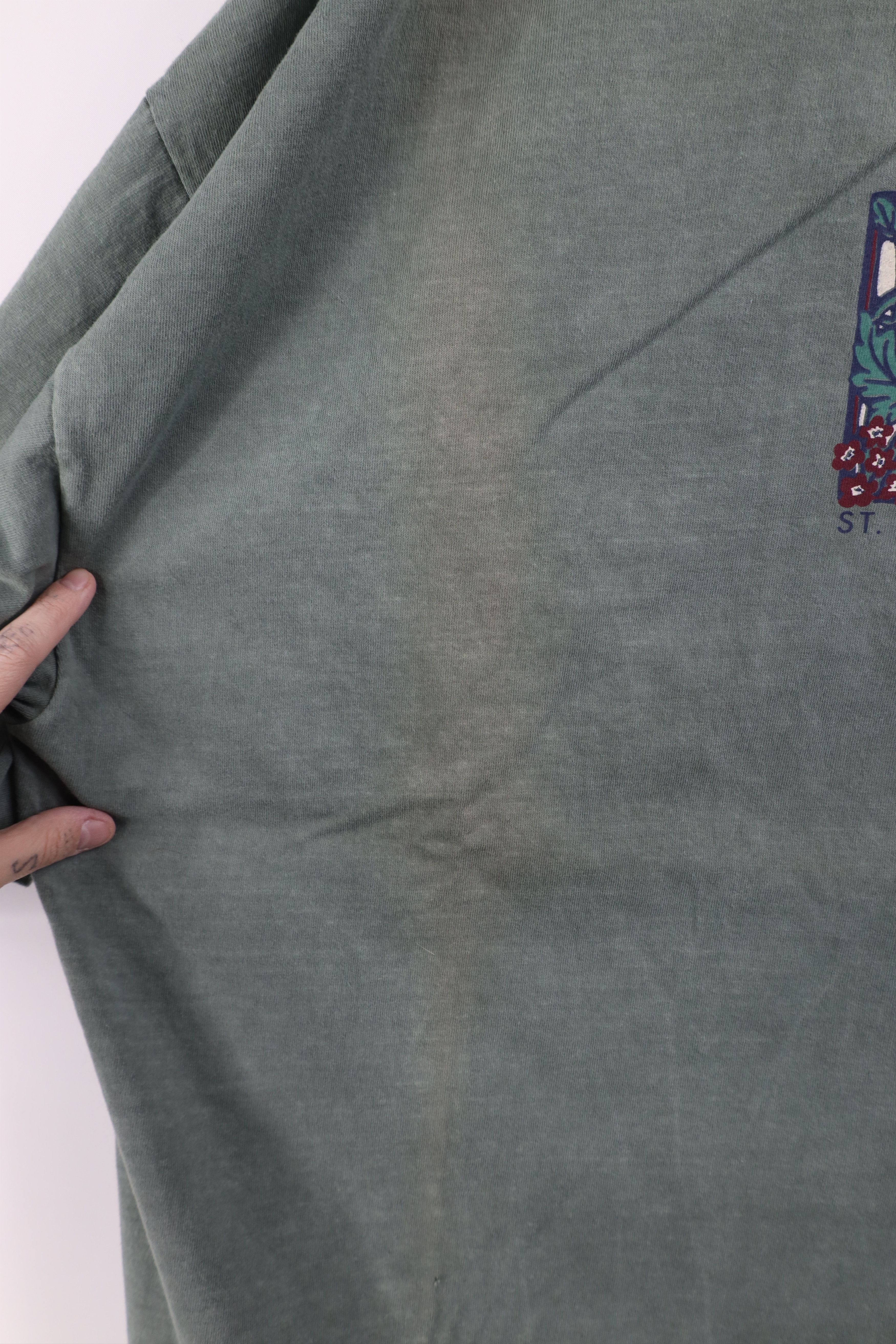 Vintage Deadstock Vintage 90s Streetwear St Augustine Flower T-Shirt Size US XXL / EU 58 / 5 - 9 Thumbnail