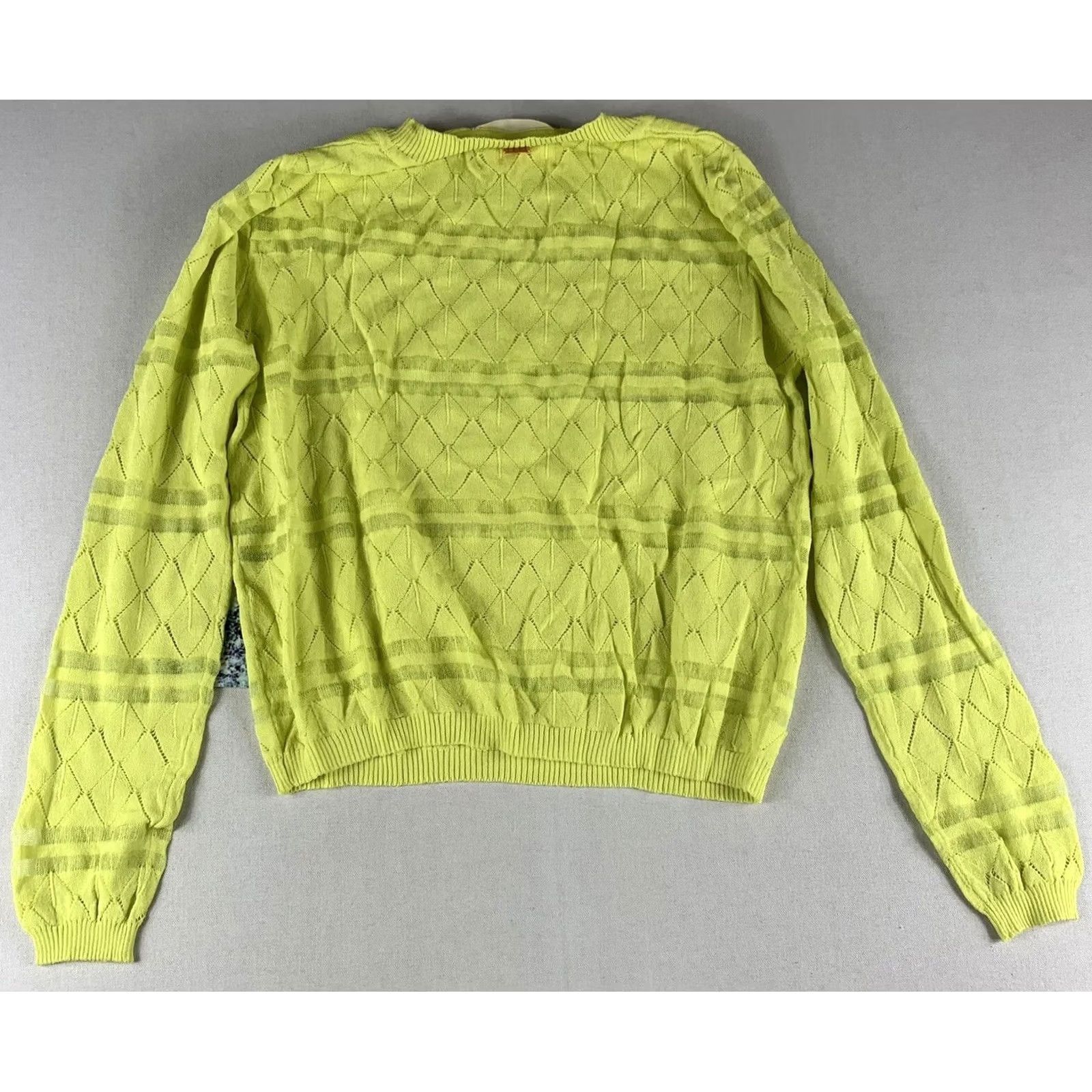 Vintage for love and lemons knitz SHEER LONGSLEEVE SIZE XS YELLOW NEON Size XS / US 0-2 / IT 36-38 - 5 Thumbnail