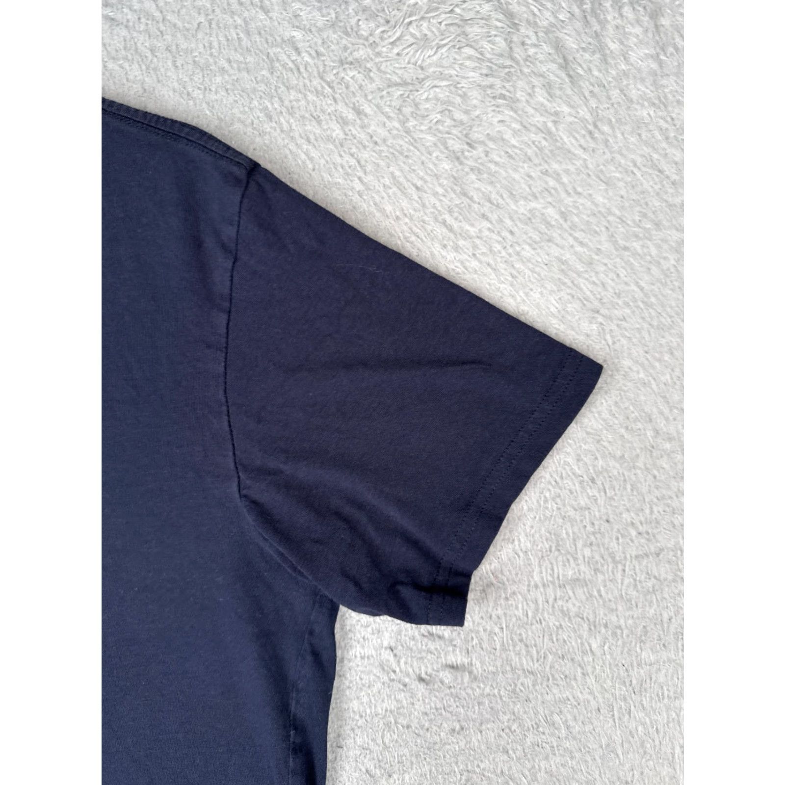 Tommy Hilfiger Tommy Hilfiger Shirt Women L Blue V-Neck Short Sleeve 100% Cotton Size L / US 10 / IT 46 - 2 Thumbnail
