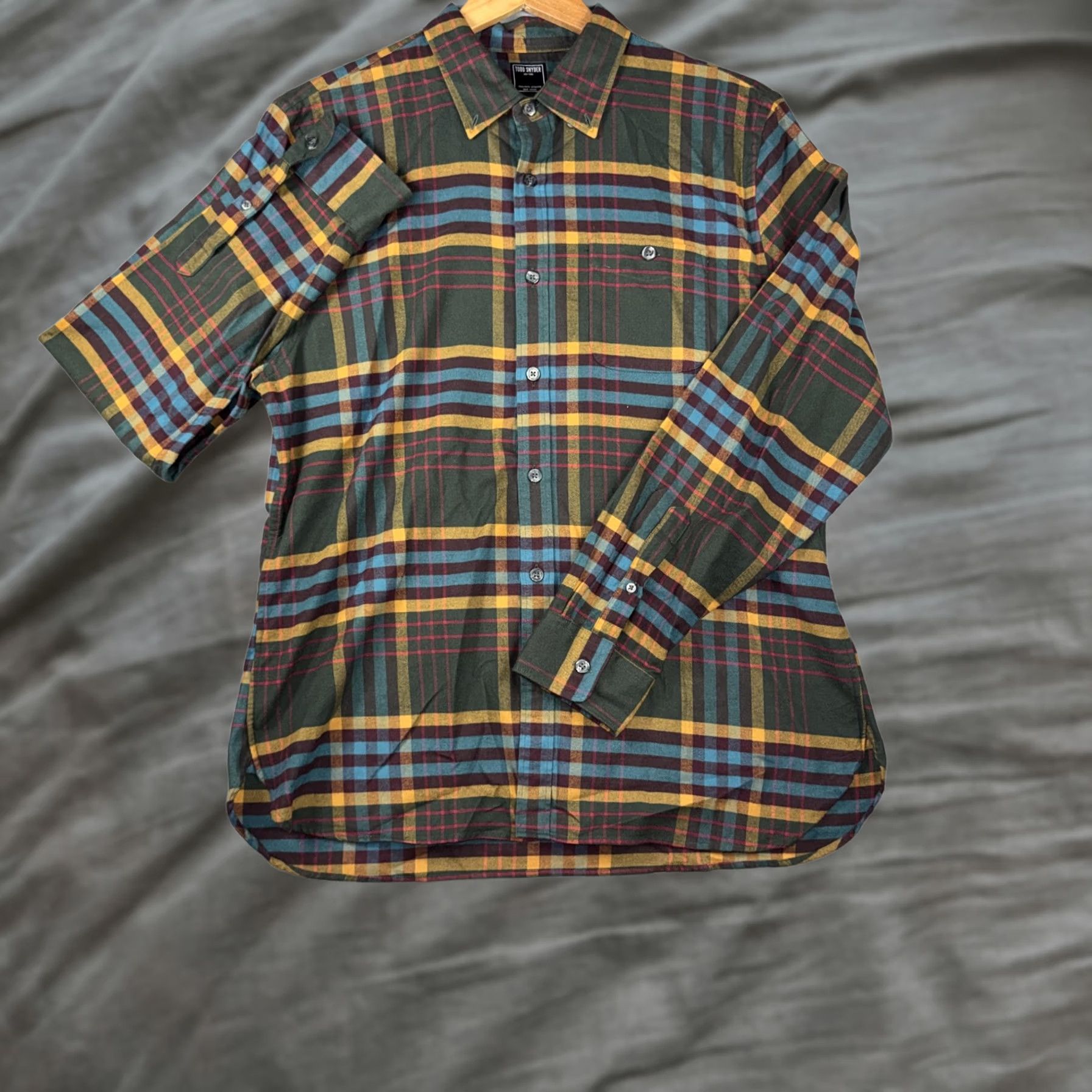 Todd Snyder Todd Snyder Shirt Men's XL Multicolor Plaid Button Front Long Sleeve Size US XL / EU 56 / 4 - 1 Thumbnail