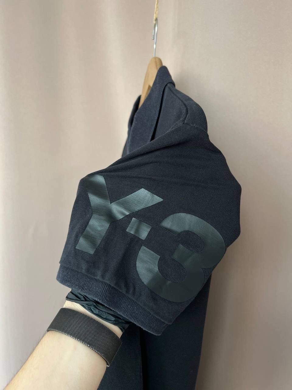 Yohji Yamamoto Y-3 Yohji Yamamoto Polo Shirt Mens Size M/L Sleeve Logo Size US L / EU 52-54 / 3 - 9 Thumbnail