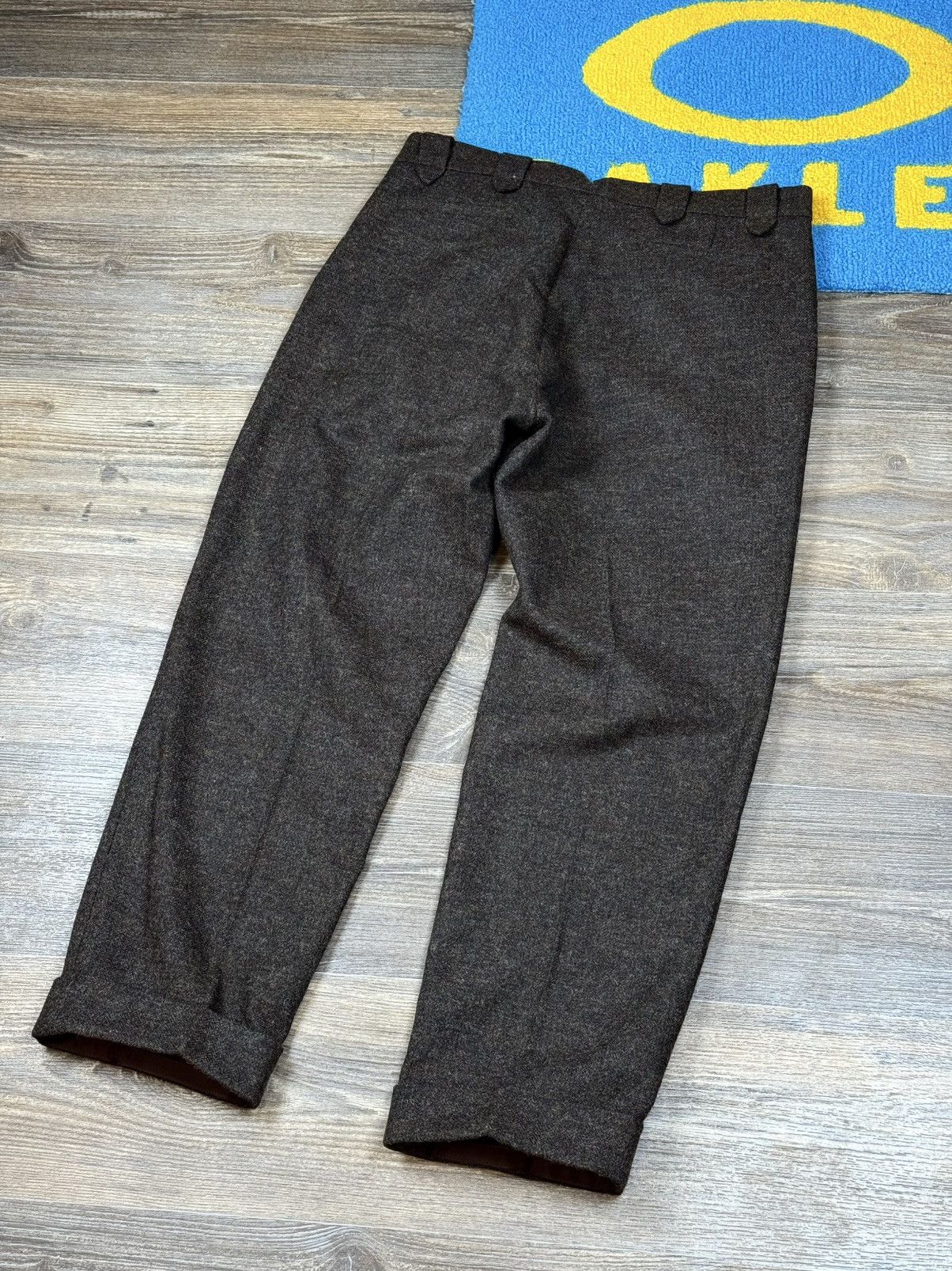 Fleurs de Bagne Wool Tweed Brown Trousers Pant