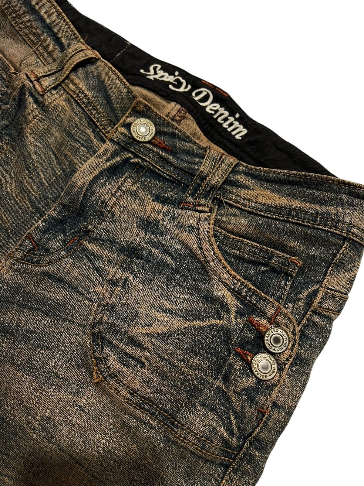 If Six Was Nine × Japanese Brand × Le Grande Bleu (L.G.B.) Spicy denim mudwash flared Denim pants Size US 29 - 5 Thumbnail