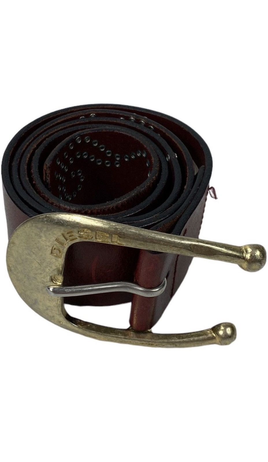 Diesel Studded Diesel Horseshoe Cowboy Western Big Leather Size 34 - 3 Thumbnail