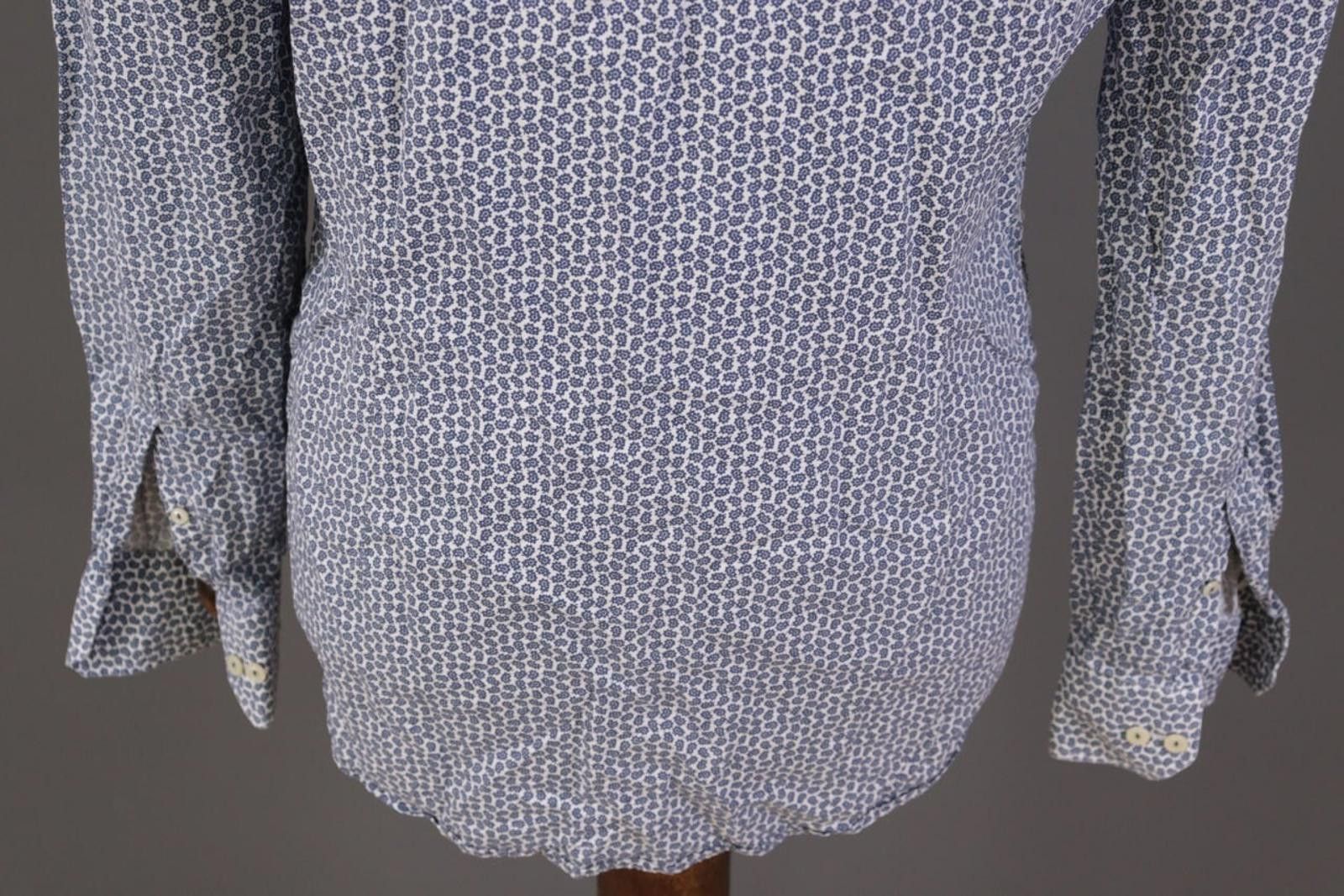 Eton Eton Slim Blue Floral Poplin Button Down Shirt Size 41 / 16 Size US M / EU 48-50 / 2 - 9 Thumbnail