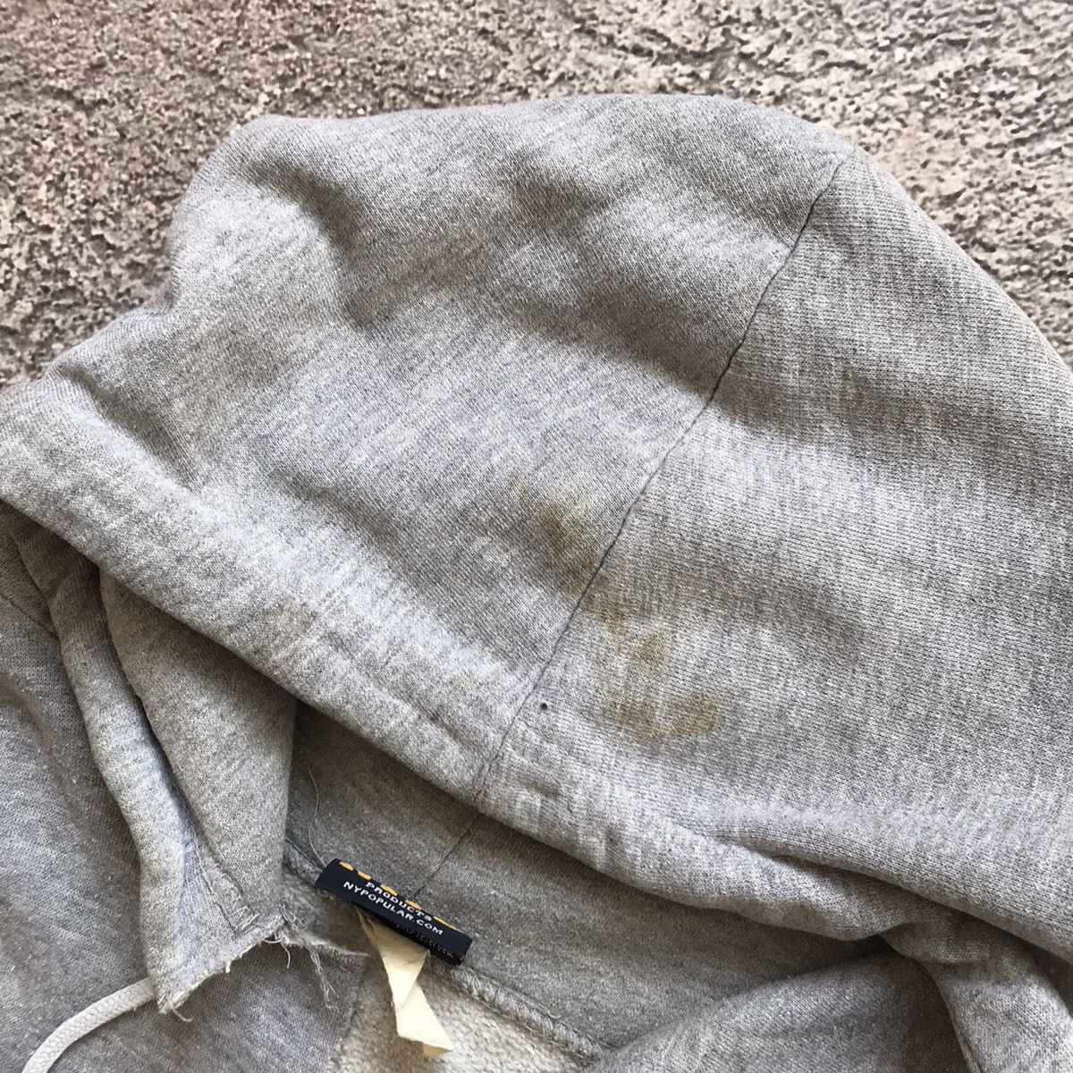 Vintage Vintage Y2K NYPD Graphic Hoodie Streetwear Faded Grey XL Size US XL / EU 56 / 4 - 4 Thumbnail