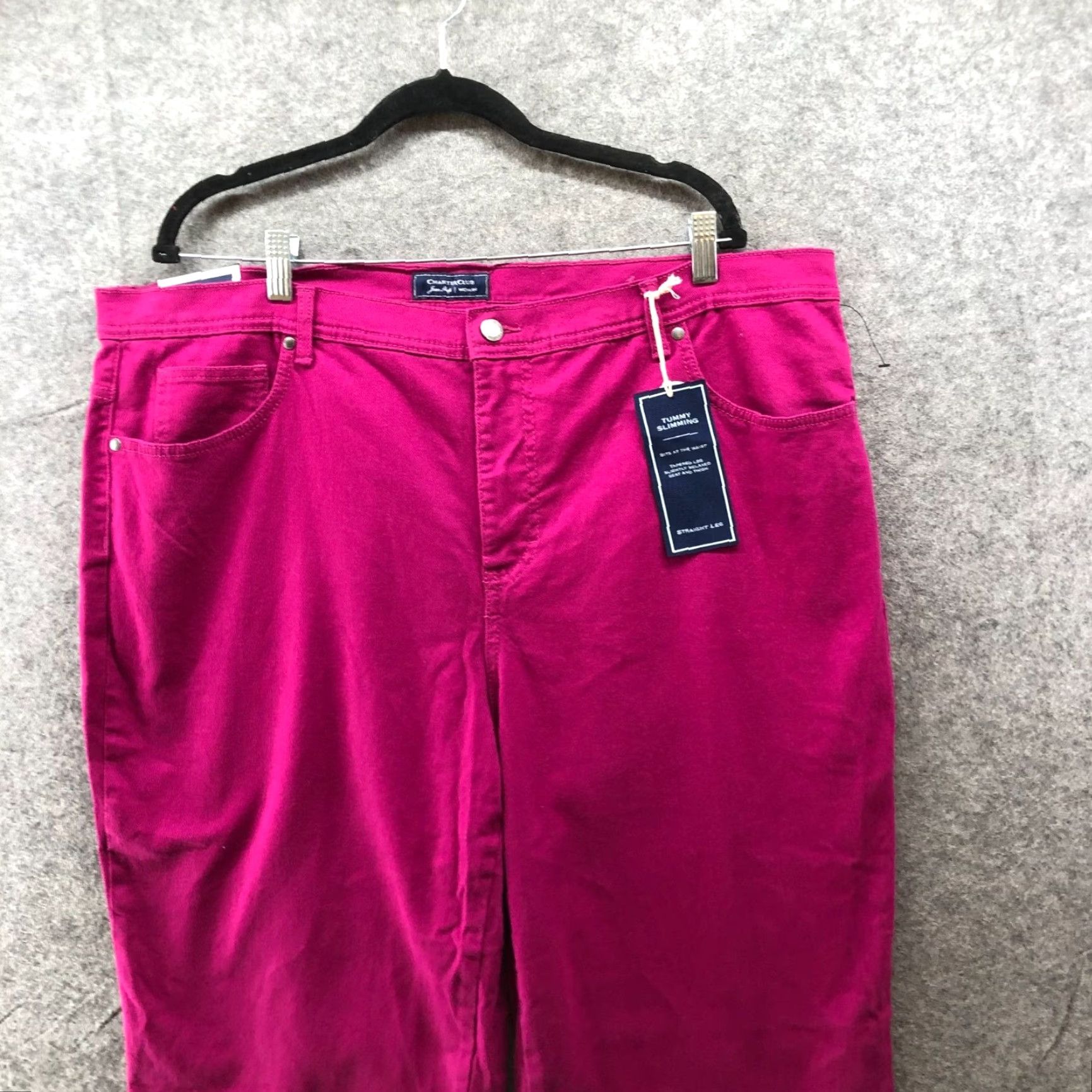 Charter Club Charter Club Jeans Ladies 20W Pink Slimming High Rise 5-Pocket Cotton Denim NWT Straight Leg Womens Jeans Size 42" / US 20 - 3 Thumbnail